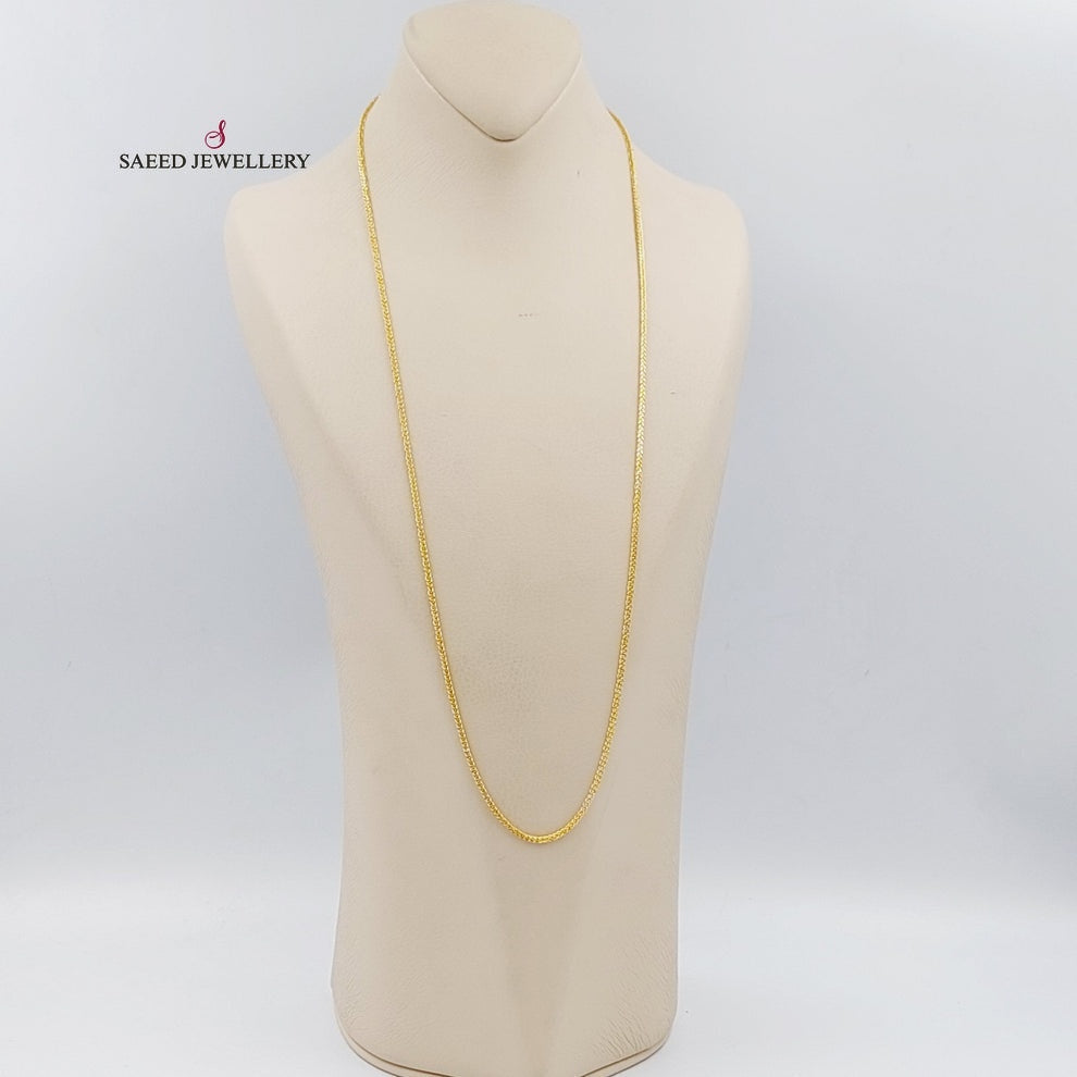 2mm Franco Chain Necklace 70cm - Dainty Gold or Silver Chain for Women, Perfect for Layering, Everyday Wear & Gift Giving