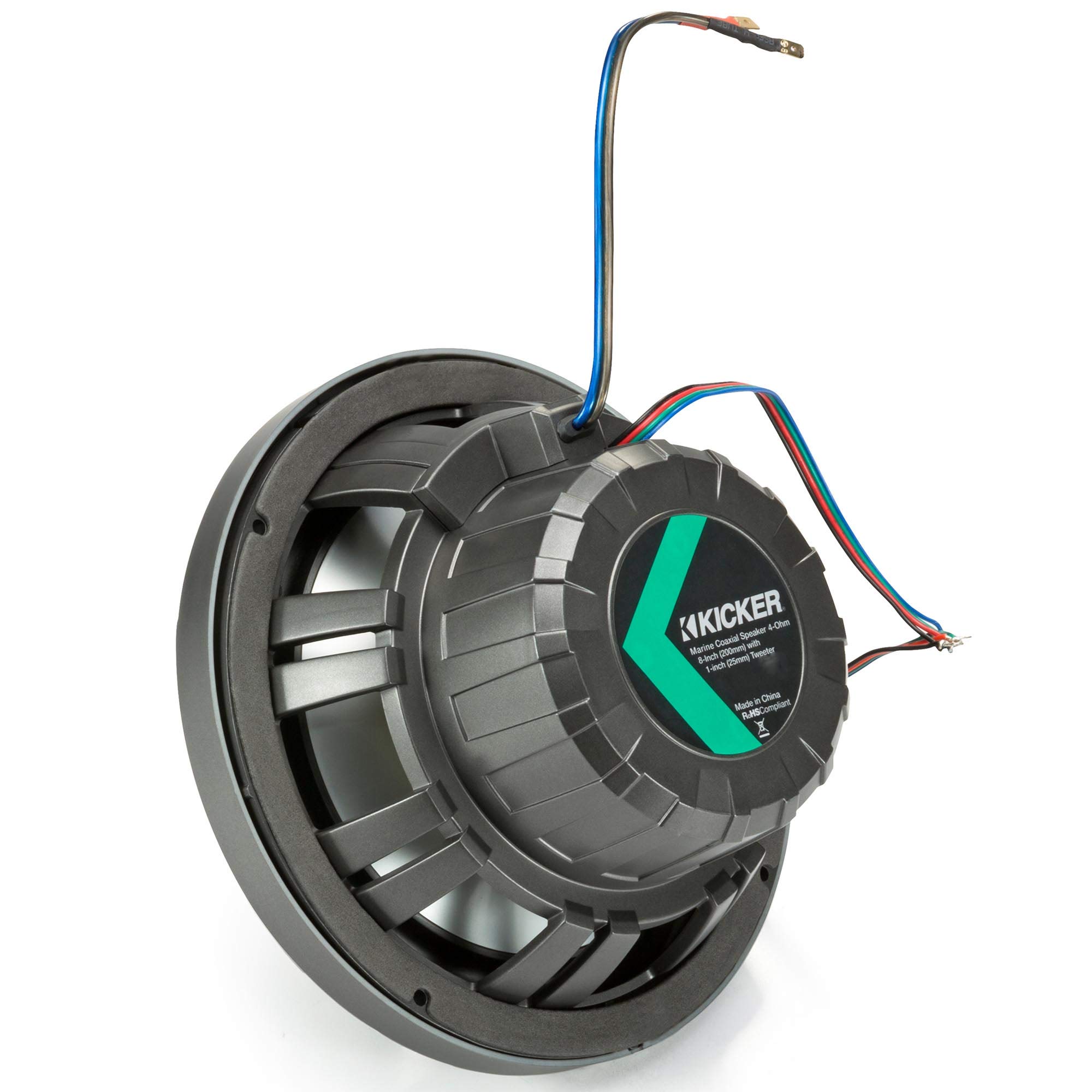 Kicker 8-Inch Marine LED Speakers - 3-Pair OEM Replacement Waterproof Audio System for Boats, Yachts, and Outdoor Adventures