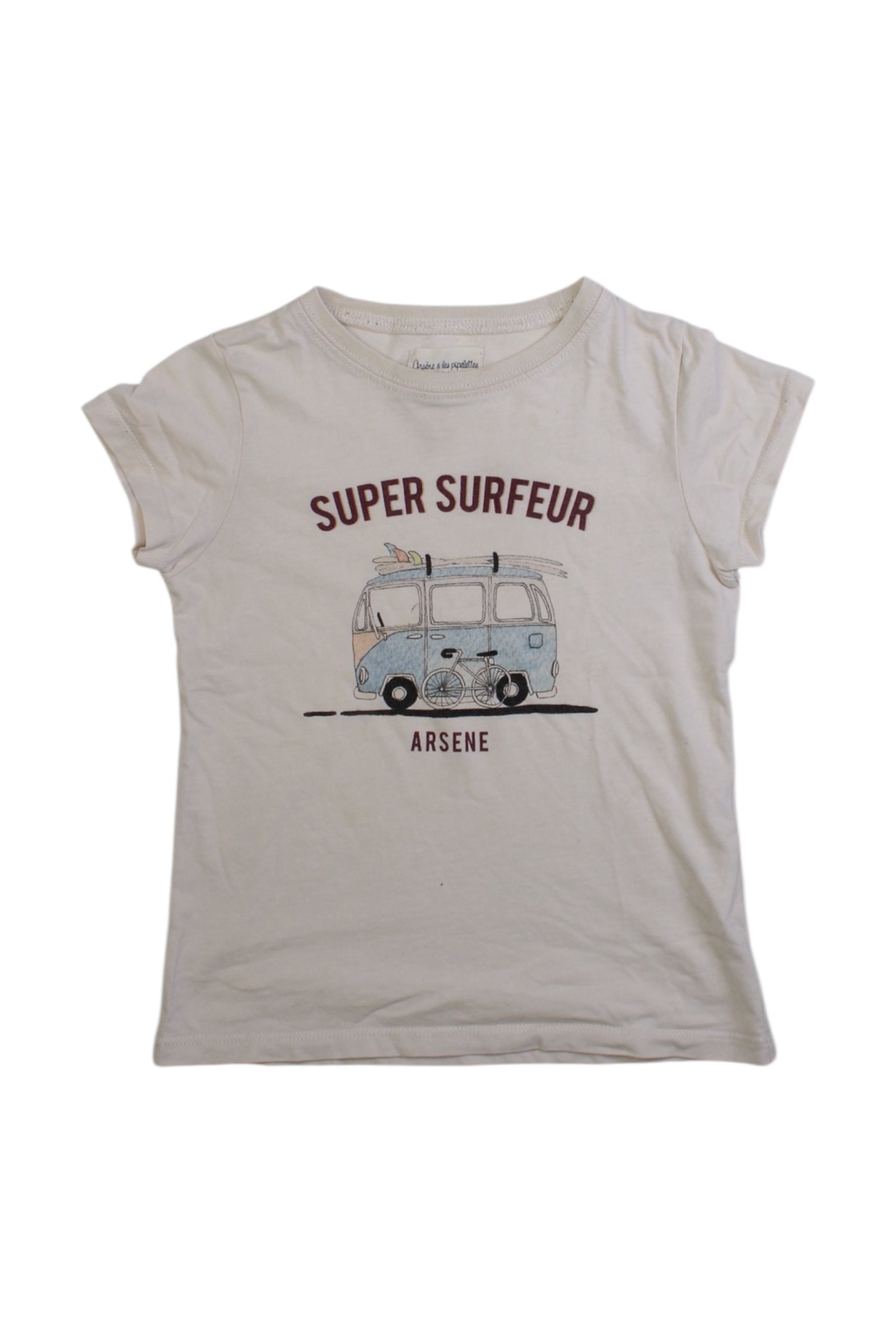 Arsène and The Pipelettes Super Surfer T-Shirt for Toddlers 4T - Cool Graphic Tee for Beach, Surfing & Summer Outfits