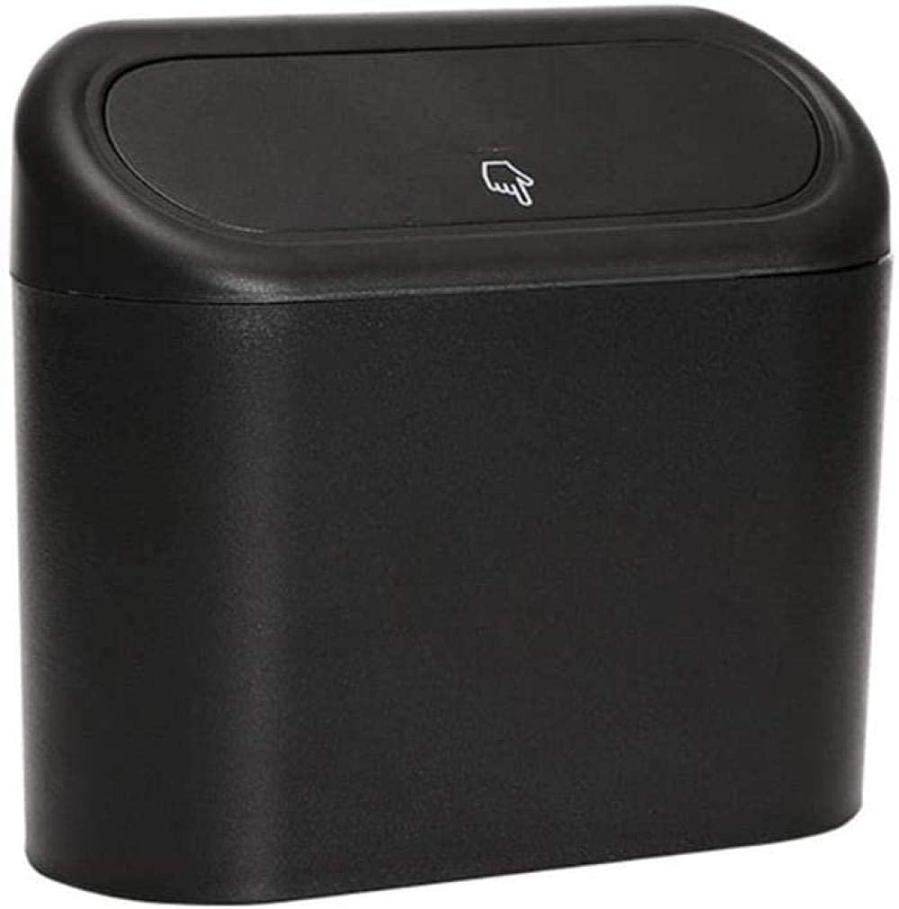 Portable Car Trash Can with Lid - Auto Dustbin Organizer for Car, Home, Office & Bedroom - Multipurpose Storage Bin (Black) | Perfect for Road Trips, Commuting & Keeping Vehicles Clean