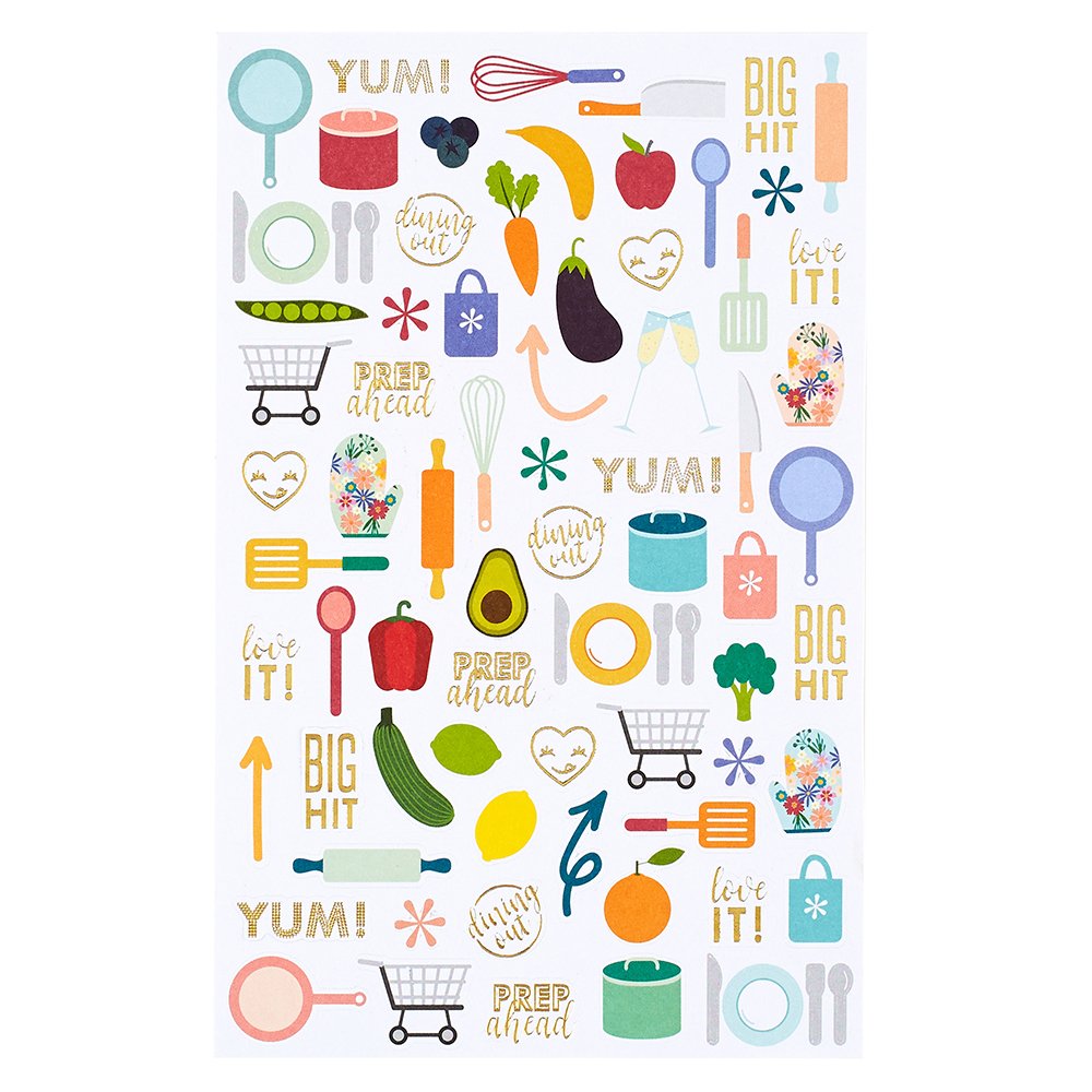 Erin Condren Designer Petite Planner - 28 Page Paperback Meal Planner & Food Journal with Weekly Layouts, Sticker Sheet & Budget Tracker | Perfect for Meal Prepping, Grocery Shopping & Healthy Eating Goals