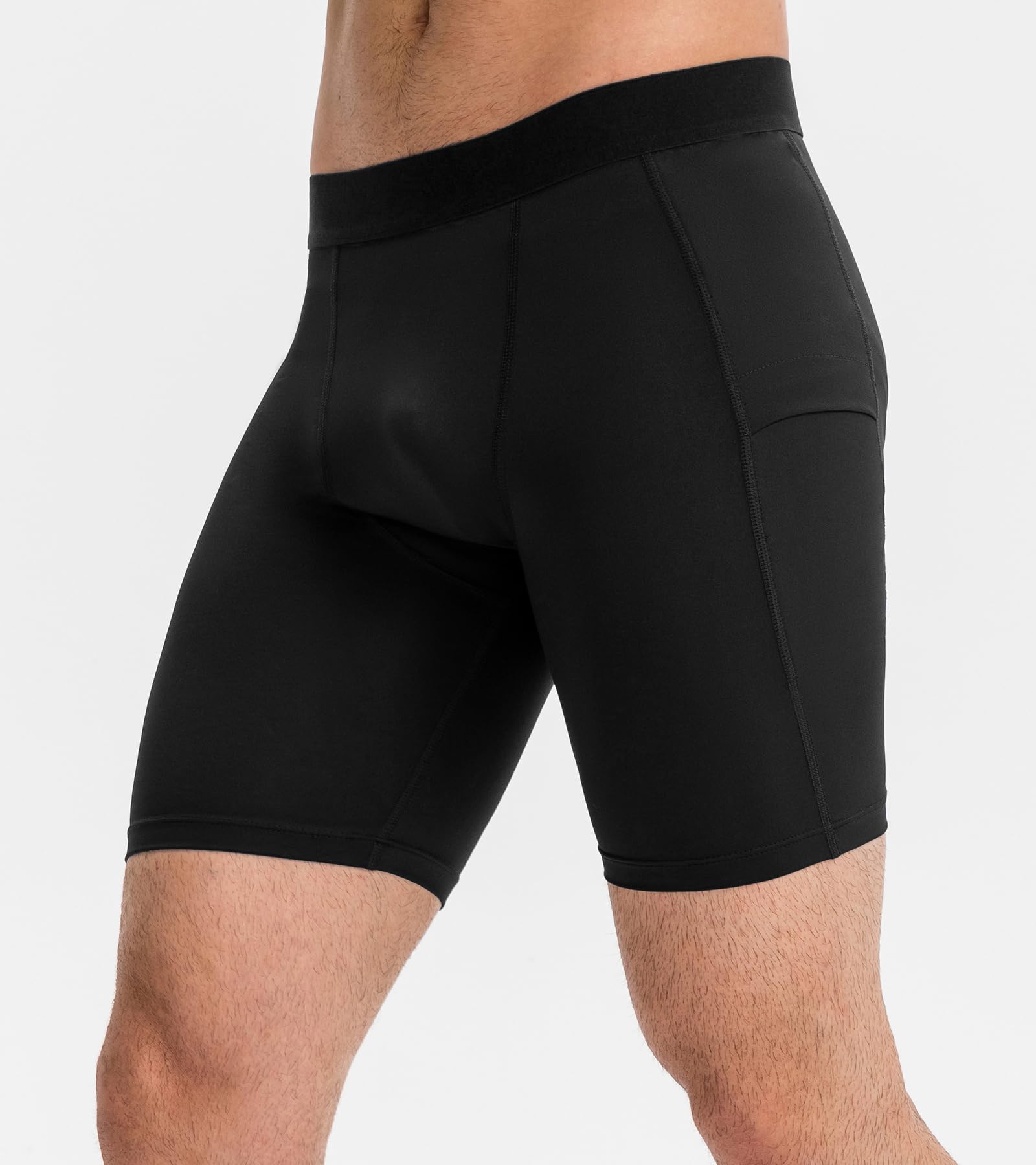 SPVISE 1 or 3 Pack Men's Compression Shorts with Pocket - Breathable Spandex Workout Underwear for Gym, Running, Basketball & Sports - Perfect for Training, Jogging and Active Lifestyle
