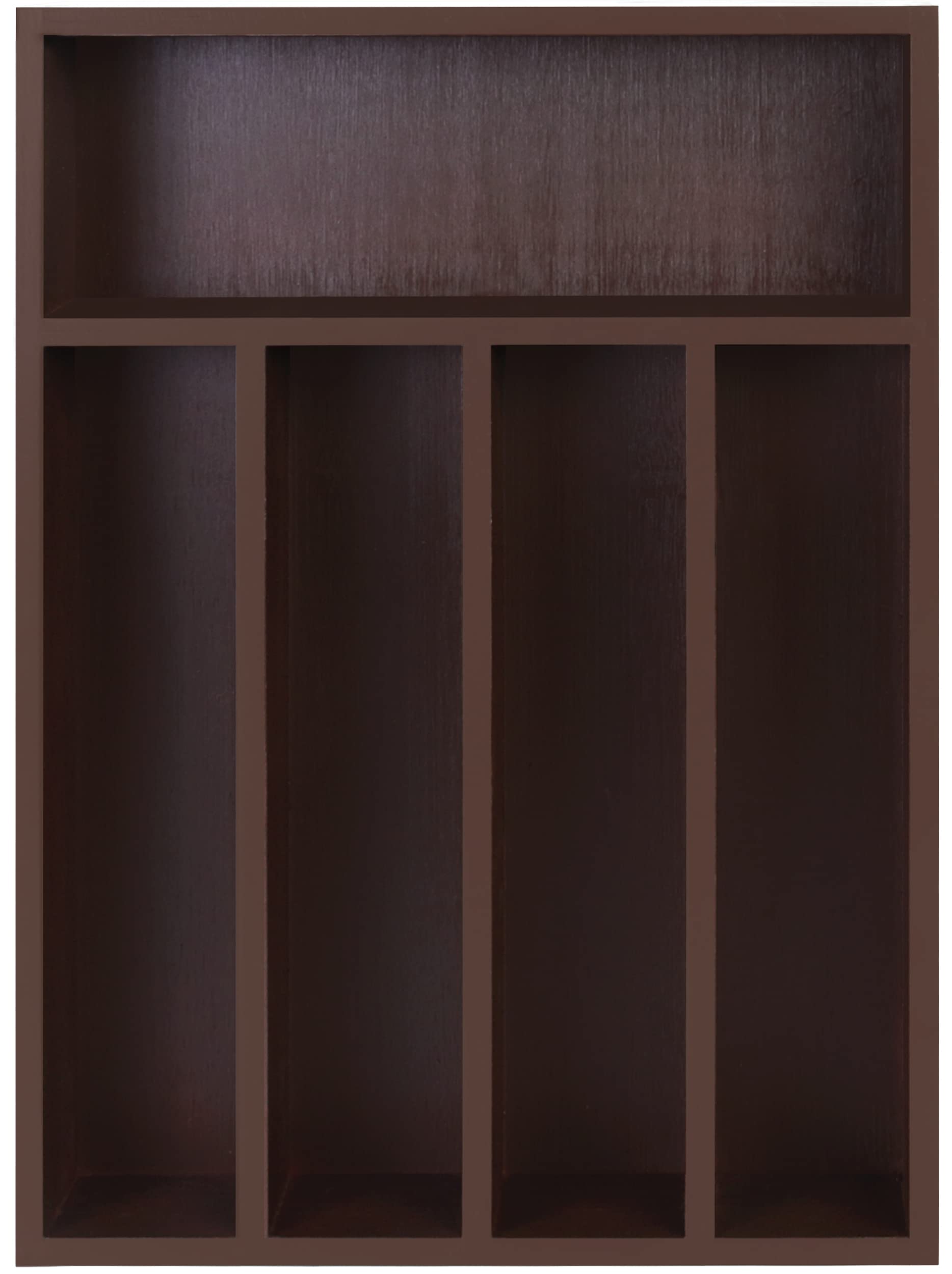 Utopia Kitchen Bamboo Silverware Organizer - 5 Compartment Drawer Tray for Cutlery, Utensils & Flatware (Brown) | Perfect for Kitchen Drawer Organization & Dining Table Storage | Pack of 1