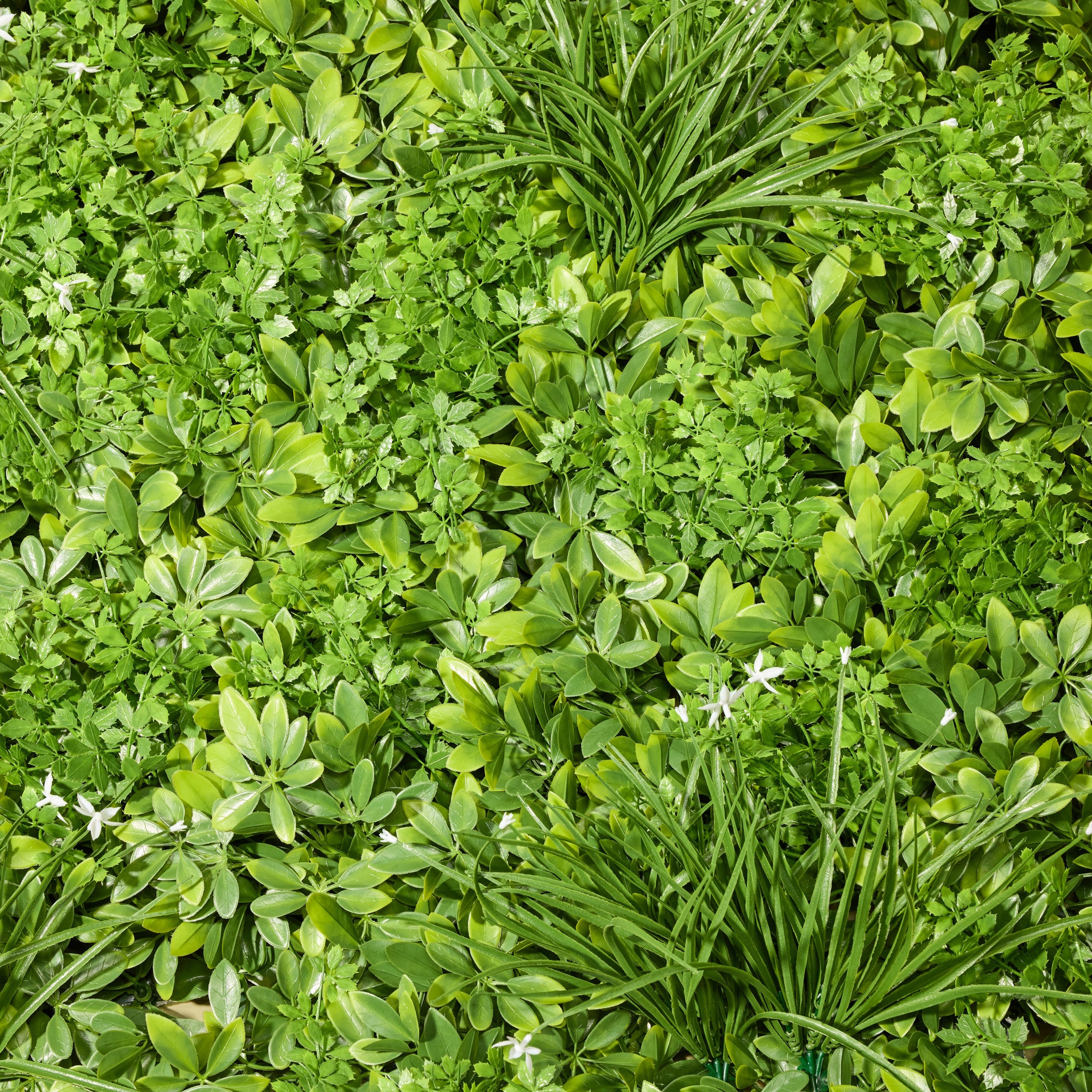 Artificial Faux Foliage Leaf Tile Panel - 100x100cm Green Wall Decor for Home, Office & Outdoor Spaces