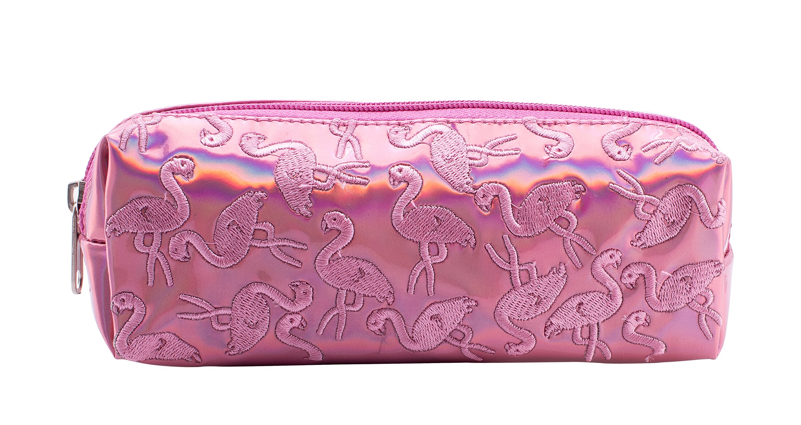 Stylish Flamingo Pink Cosmetic Bag for Makeup & Toiletry Storage - Waterproof Travel Organizer with Multiple Compartments - Perfect for Vacation, Gym, and Daily Essentials (Rose Pink)