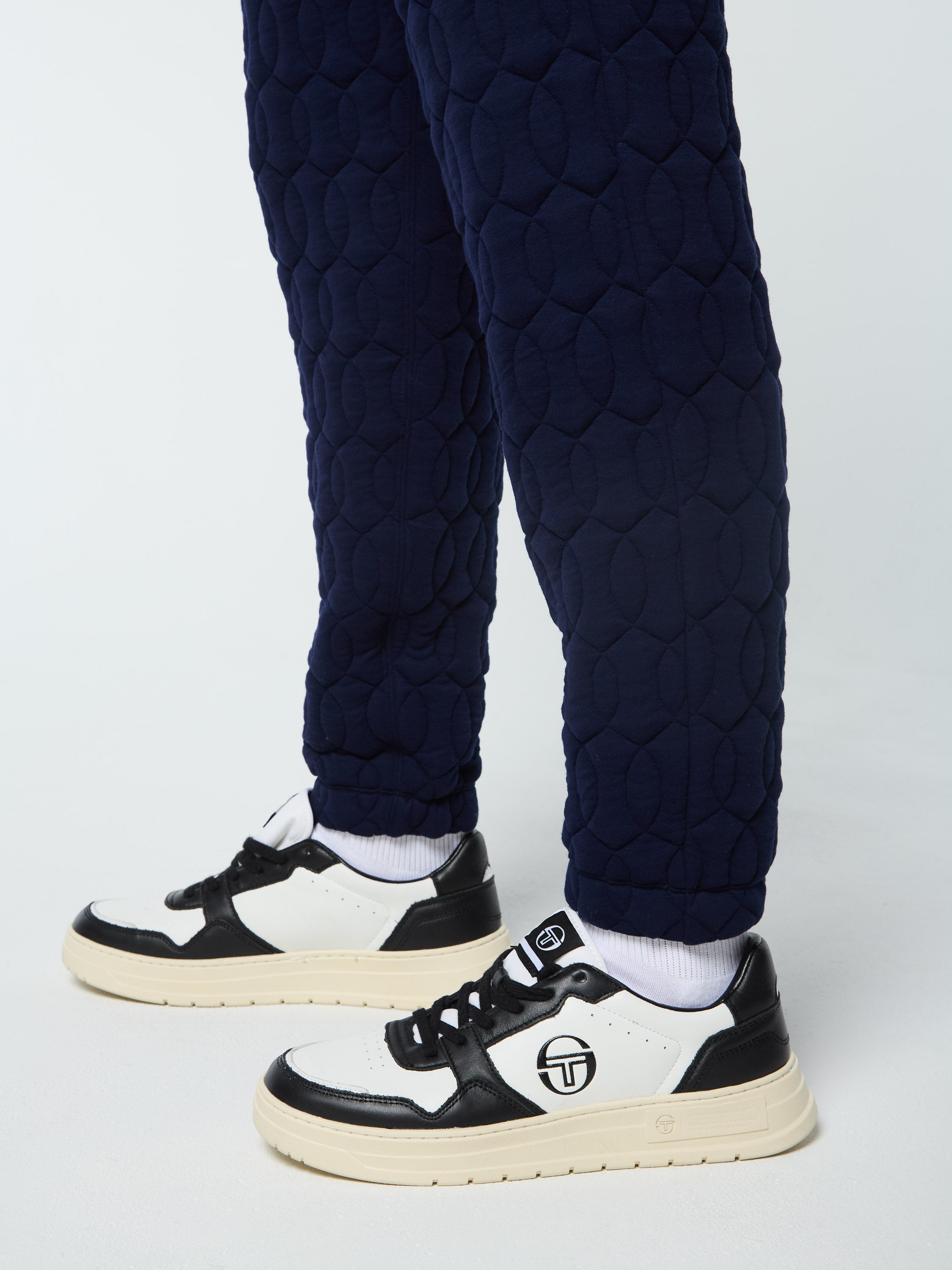 Aversa Quilted Sweatpants for Women - Soft Fleece Joggers with Elastic Waistband, Comfortable Lounge Pants in Maritime Blue - Perfect for Yoga, Running, Home & Travel