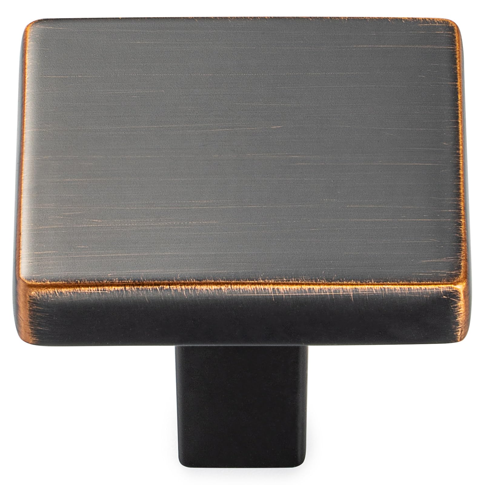 KOOFIZO 1.2 Inch Square Cabinet Knob - Oil Rubbed Bronze Pull Handle (31mm, Pack of 5) for Kitchen Cabinets, Dresser Drawers, Wardrobe Hardware - Perfect for Home Renovation & Furniture Upgrade