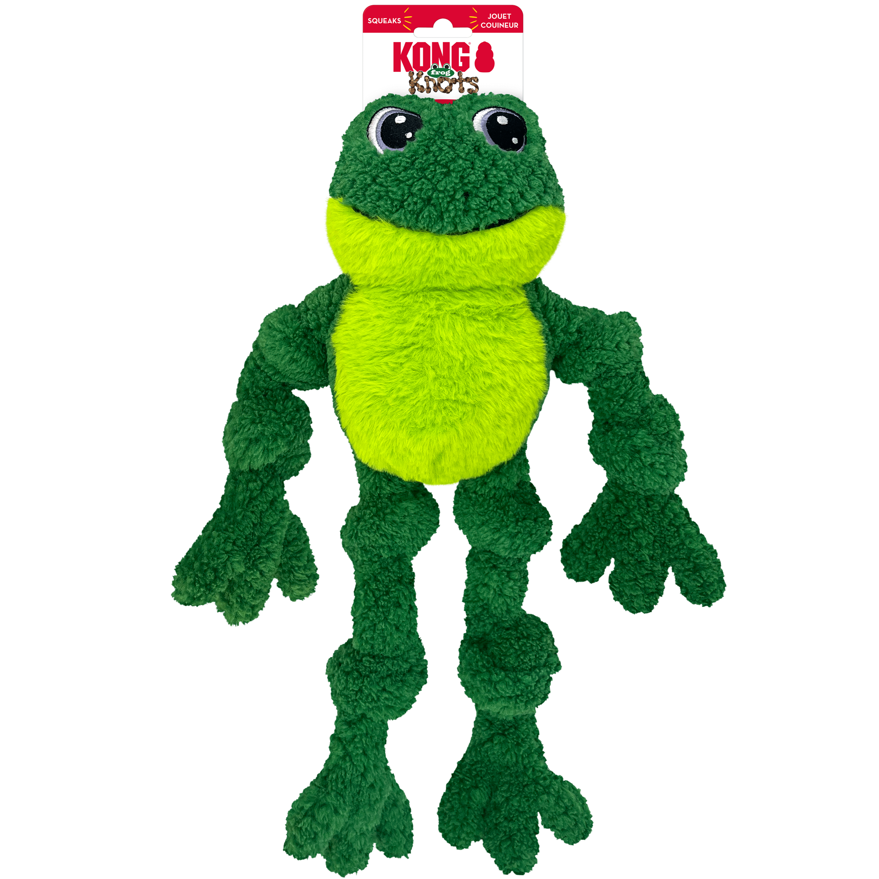 KONG Knots Frog Dog Toy - Durable Chew Toy for Small & Medium Dogs - Interactive Play & Stress Relief for Puppies & Adult Dogs - Perfect for Fetch, Tug-of-War & Indoor/Outdoor Playtime