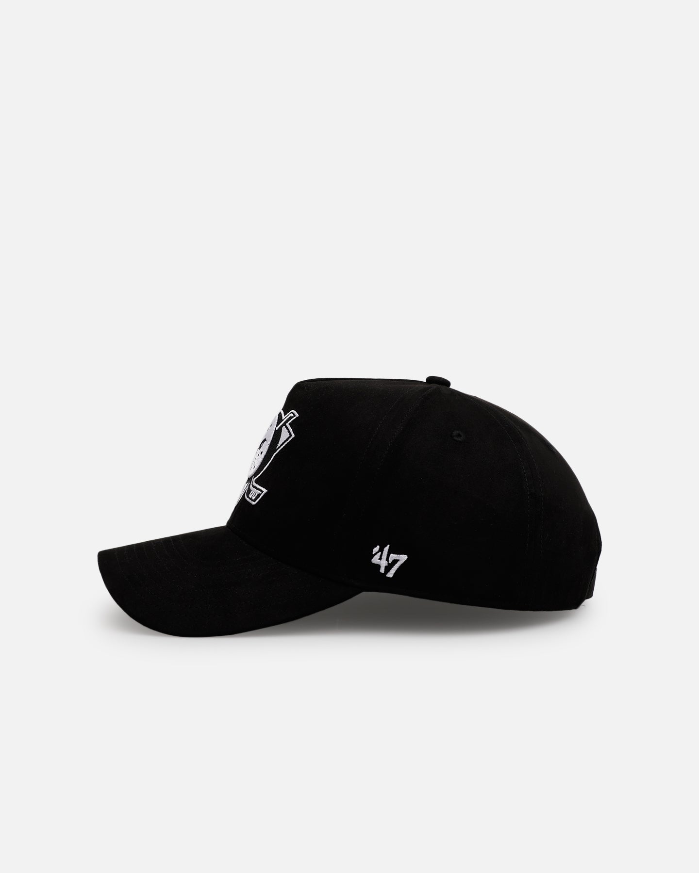 47 Brand Anaheim Ducks Ultrasuede 47 MVP Strapback Hat - Black & White Adjustable Snapback for Hockey Fans & Sports Enthusiasts - Perfect for Game Day, Tailgating and Casual Wear