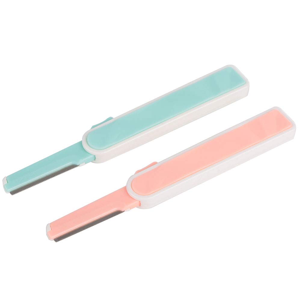 2Pcs Eyebrow Razor Trimmer Set - Precision Facial Hair Remover for Eyebrows, Upper Lip & Sideburns | Disposable Eyebrow Shaper & Grooming Tool for Women & Men | Perfect for Travel, Home Use & Salon Professionals