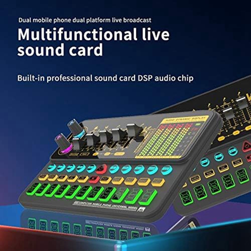 Xptieeck K500 Sound Effects Board - Voice Changer & Live Sound Card for Phone/Computer - Perfect for Gaming, Live Streaming, Podcasting, and Karaoke