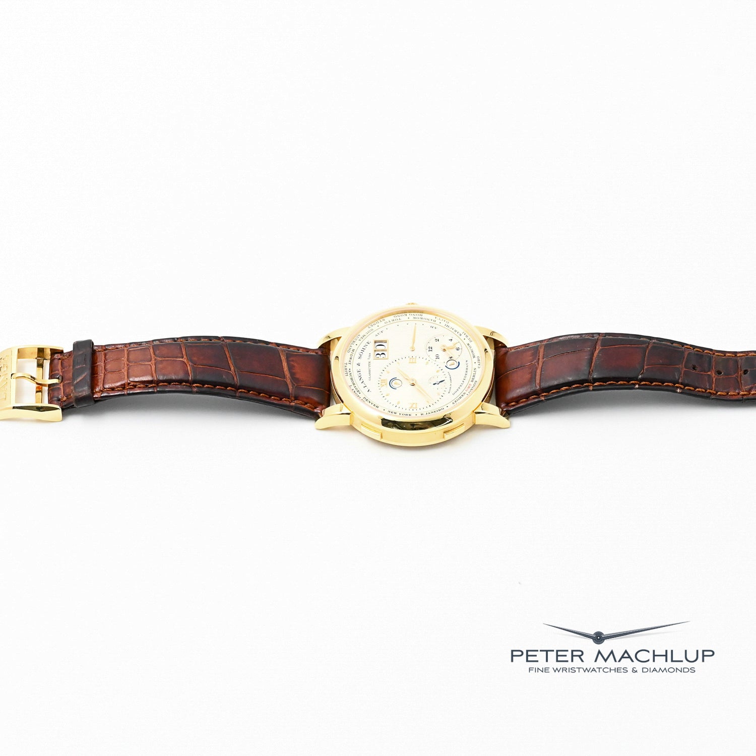 A. Lange & Söhne Lange 1 Timezone Watch - Luxury German Automatic Men's Watch with Dual Time Zone, Date Display & Power Reserve - Perfect for Business Travel & Formal Occasions