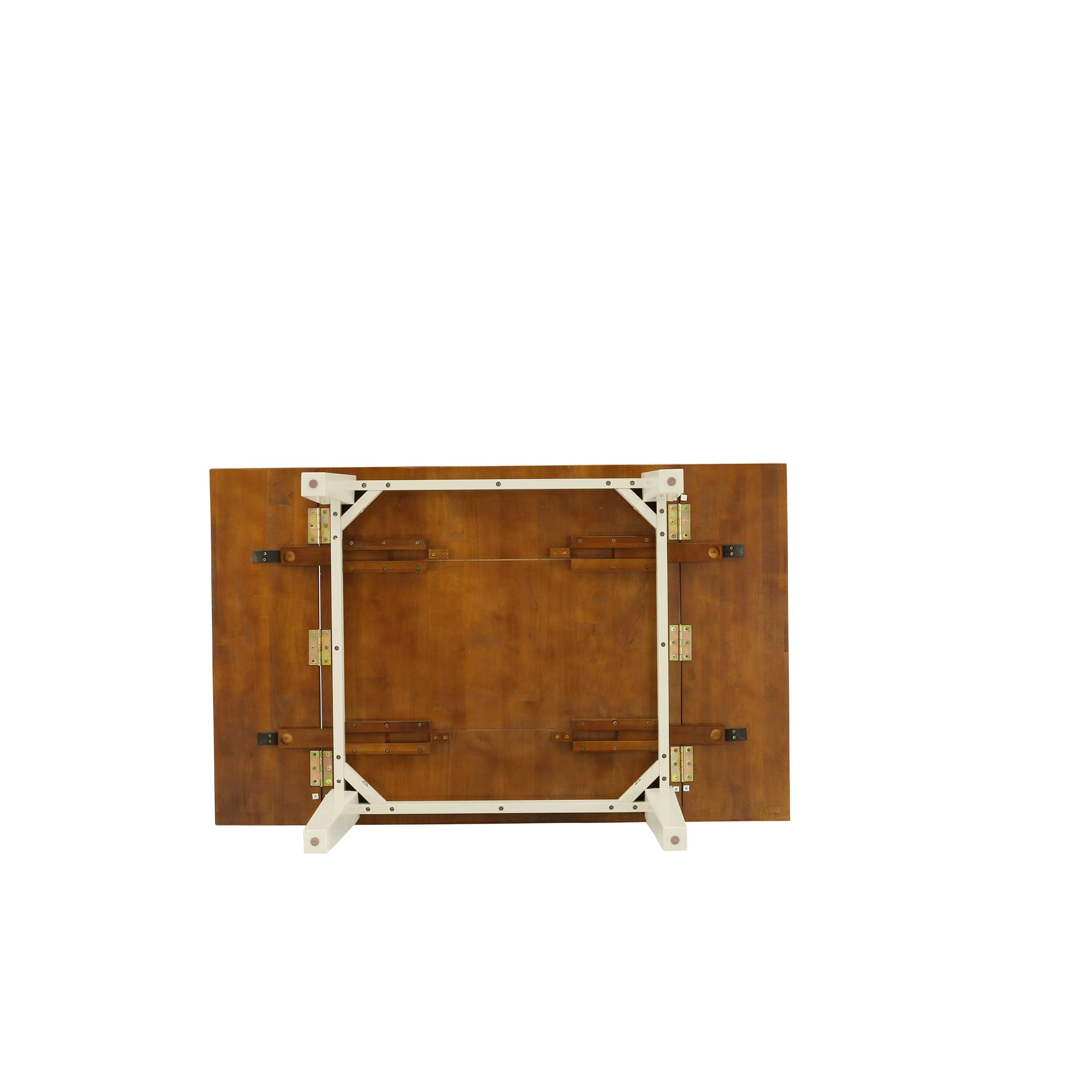 East West Furniture 3 Piece Dining Set - Rectangle Drop Leaf Table & 2 Wood Chairs, 30x48 Inch, Buttermilk & Cherry - Perfect for Small Spaces, Breakfast Nooks & Apartment Dining Areas