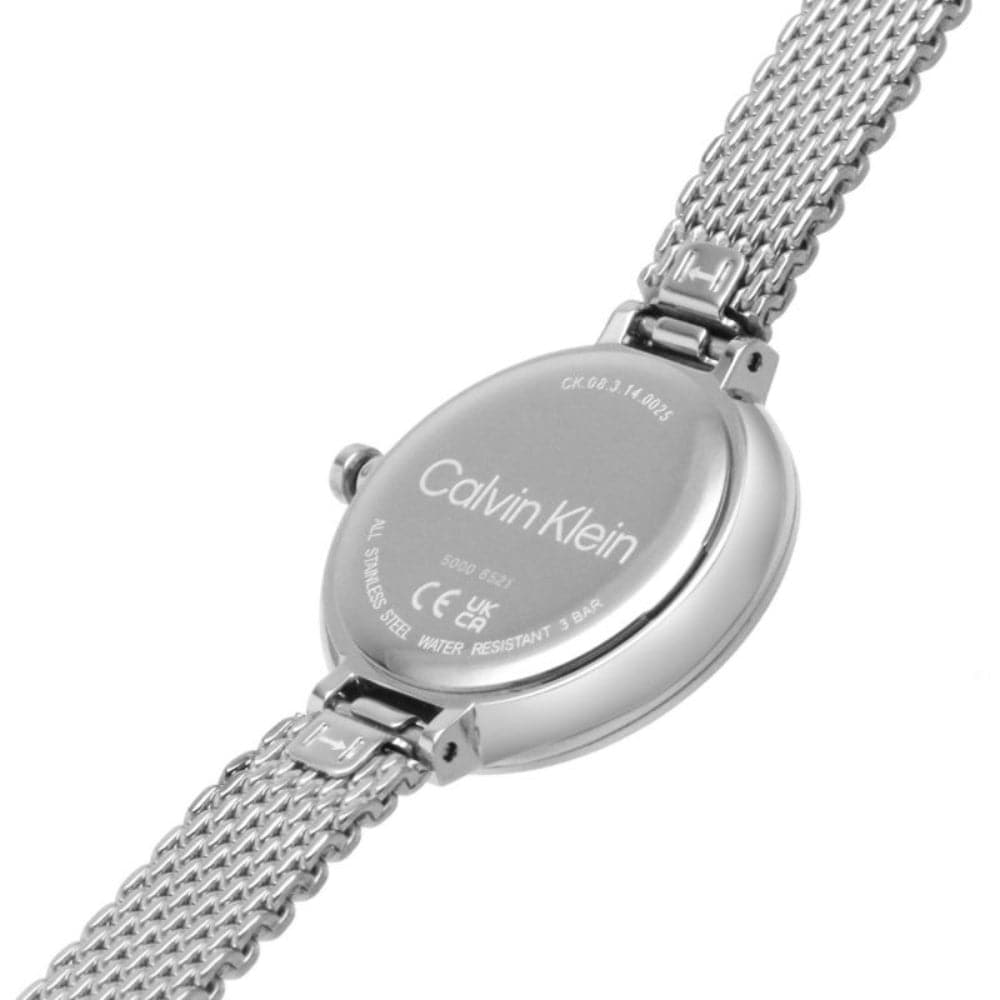 Calvin Klein Women's Minimalist Silver Milanese Strap Watch 25200082 - Elegant Accessory for Office, Date Night & Special Occasions