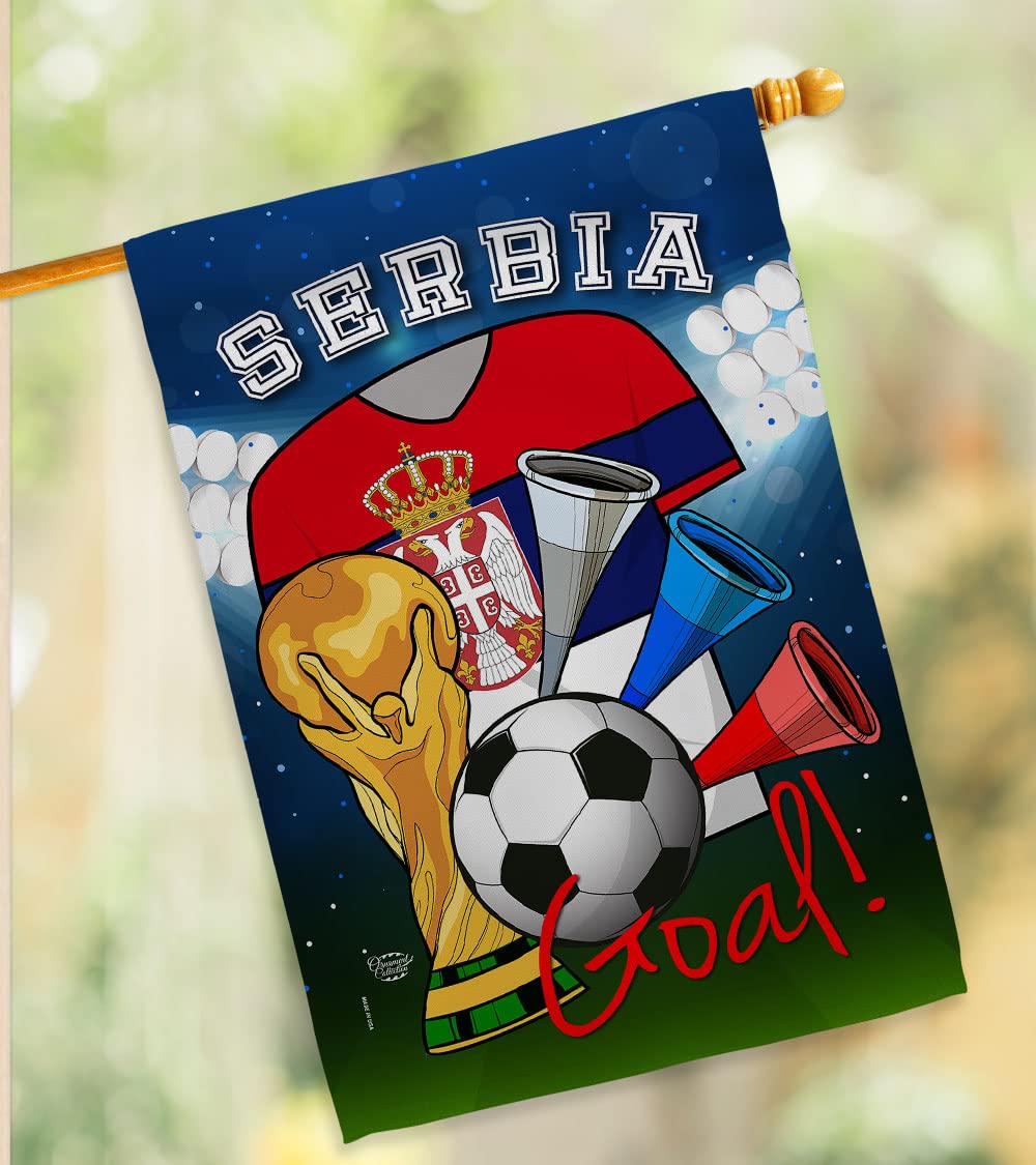 Serbia Flag - Outdoor & Indoor Banner for Soccer Fans - FIFA World Cup Decor