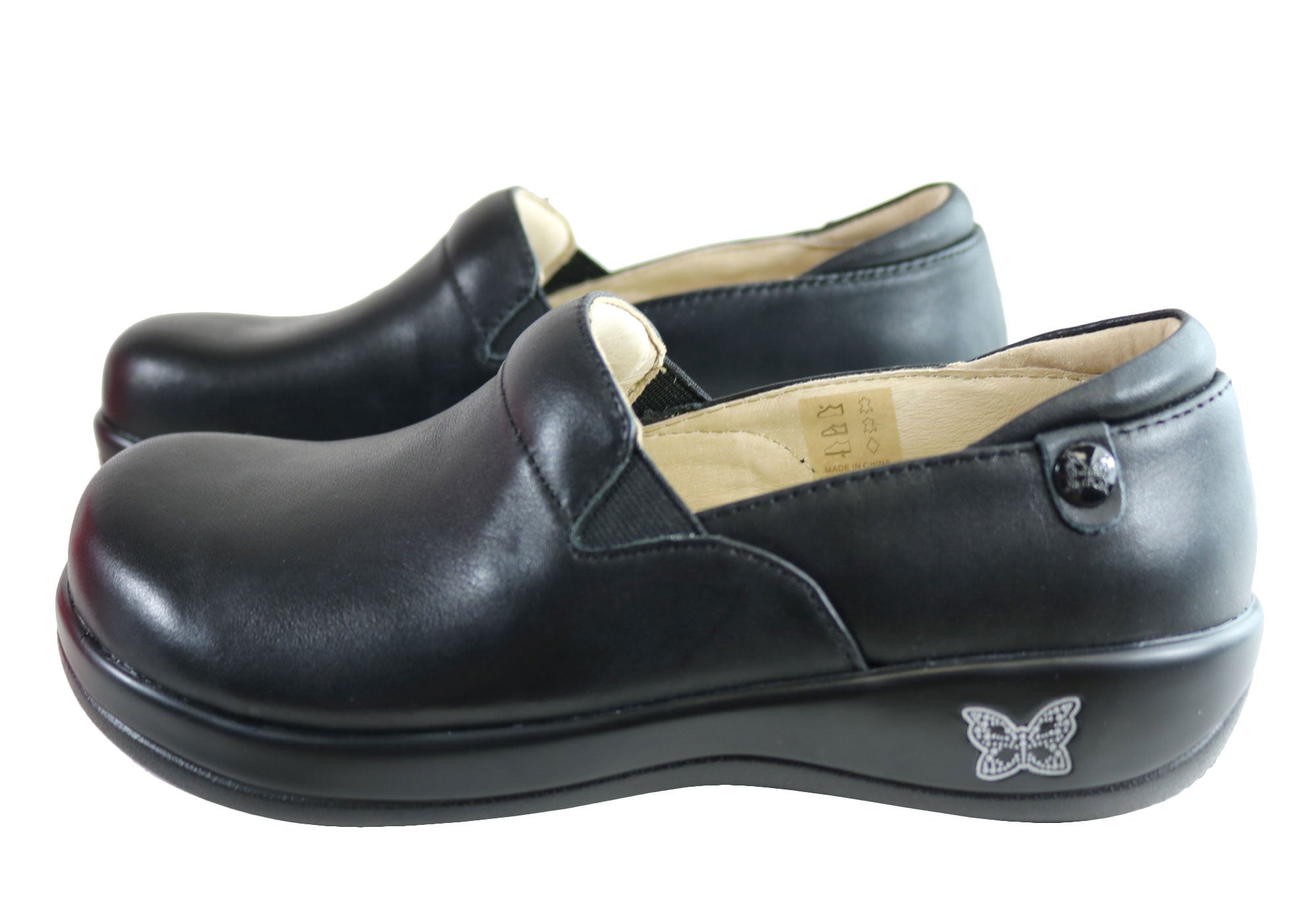 Alegria Keli Women's Professional Slip-On Shoes - Genuine Leather Comfort Work Shoes for Nurses, Teachers & Healthcare Workers