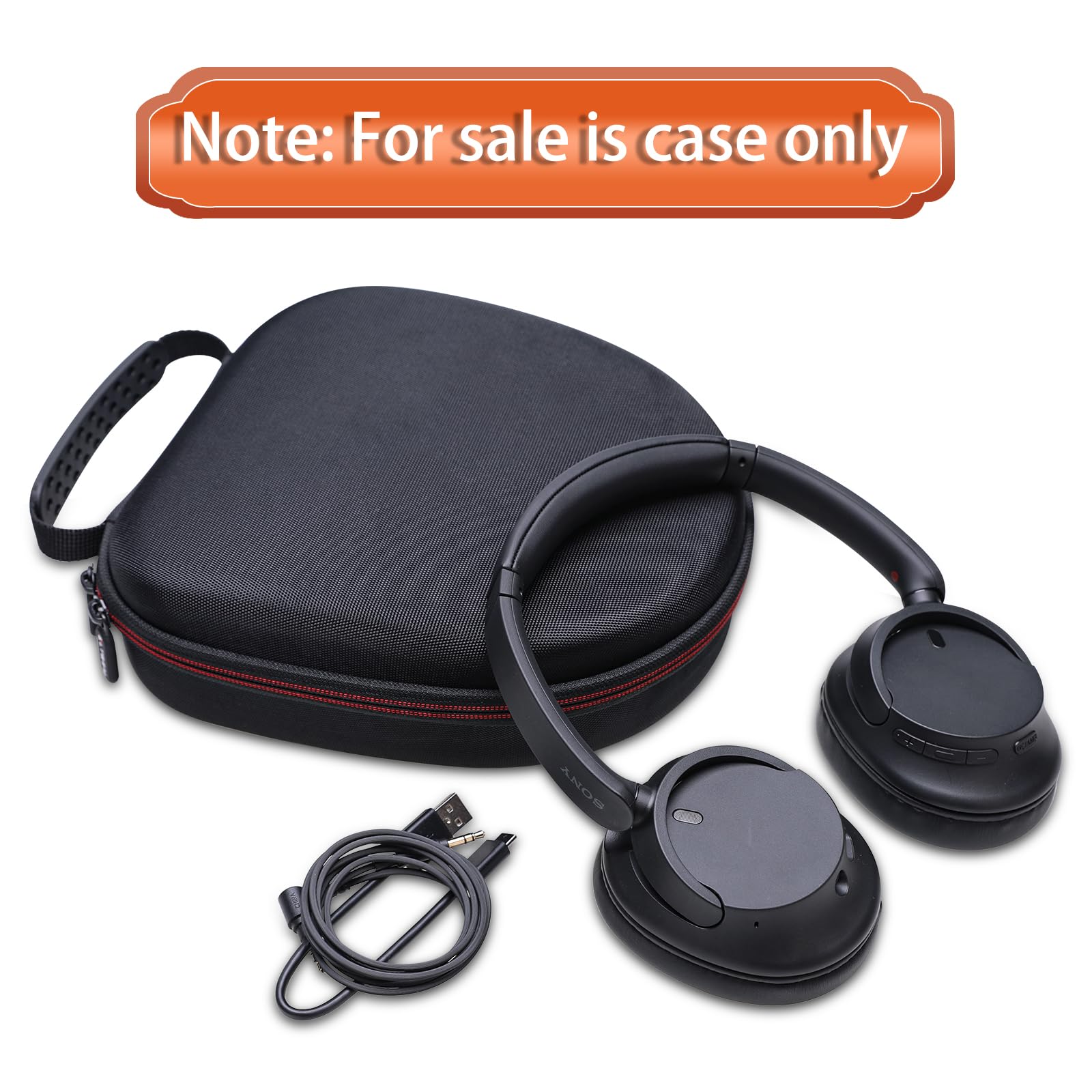 LTGEM Protective Case for Sony WH-CH720N/WH-CH520/WH-CH710N/WH-CH510 Wireless Headphones - Shockproof Travel Storage Bag for Noise Canceling Bluetooth Over-Ear Headsets (Blue) - Perfect for Travel, Commuting & Home Storage