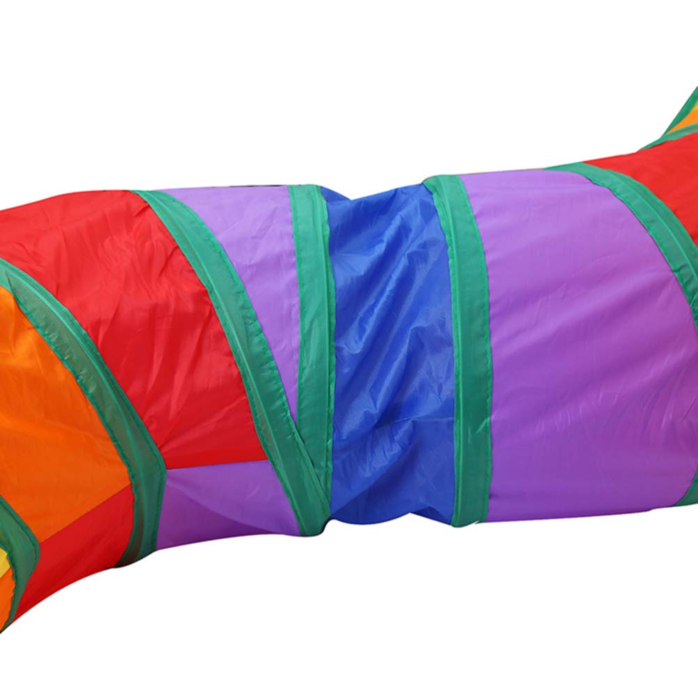 POPETPOP Rainbow Cat Tunnel - Interactive Cat Tube Toy for Kittens, Puppies, Bunnies & Rabbits - Large Long Pet Play Tunnel for Indoor/Outdoor Fun - Perfect for Hide & Seek, Exercise & Playtime