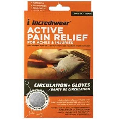 Incrediwear Fingerless Circulation Gloves for Arthritis & Carpal Tunnel Relief - Grey Compression Gloves for Typing, Gaming & Pain Relief
