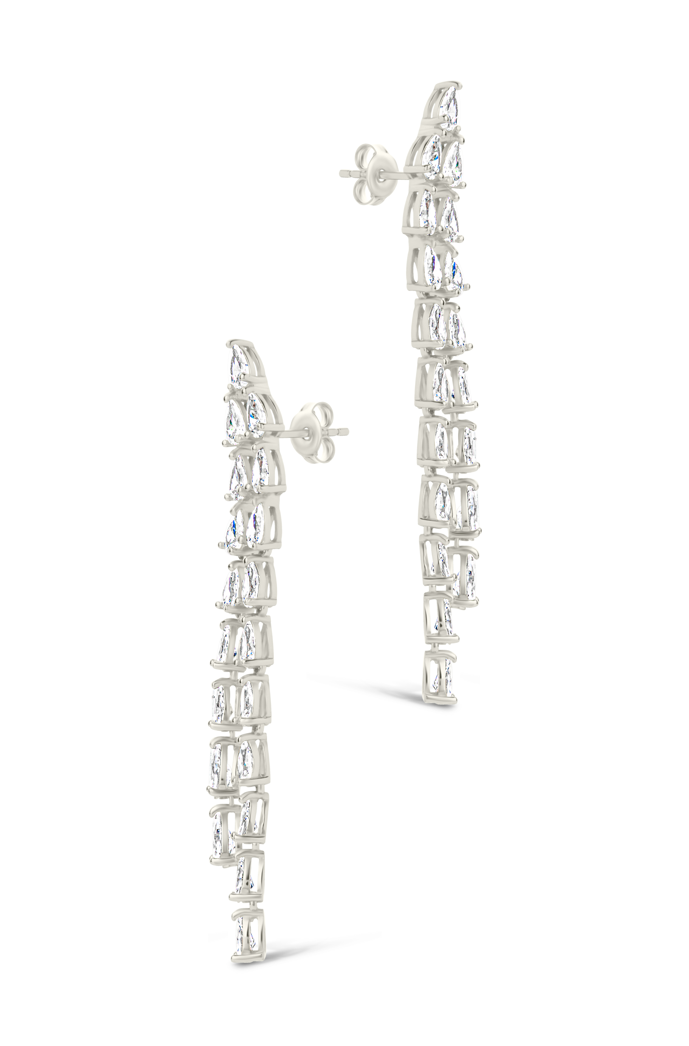 Jane CZ Layered Drop Stud Earrings for Women - Sparkling Cubic Zirconia Dangle Earrings - Perfect for Parties, Weddings & Everyday Wear