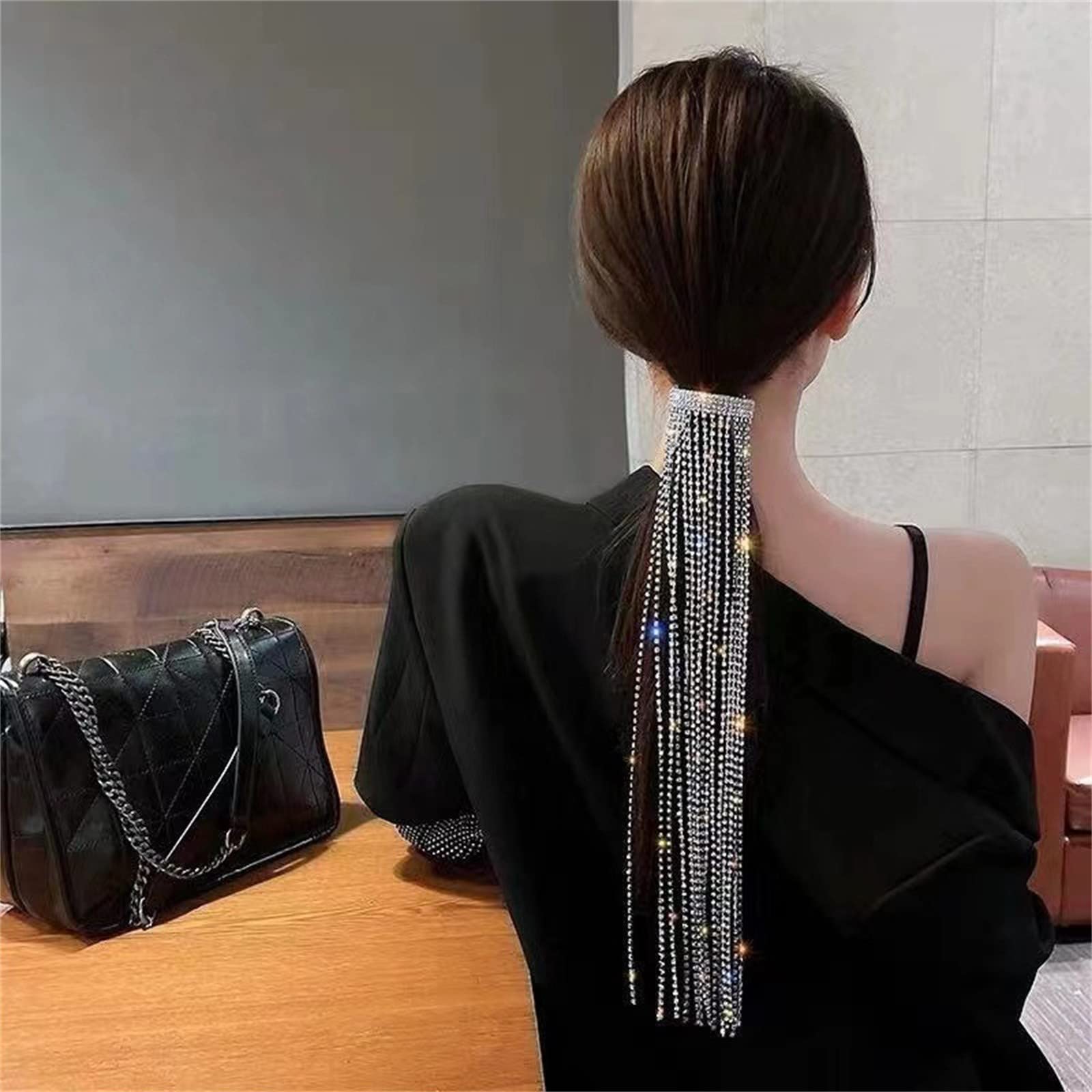 LYKD Transparent Metal Hairpin - Elegant Hair Clip for Thick Hair, Dream Gift for Women, Fashion Hair Accessory (Silvery) - Perfect for Weddings, Parties & Everyday Styling