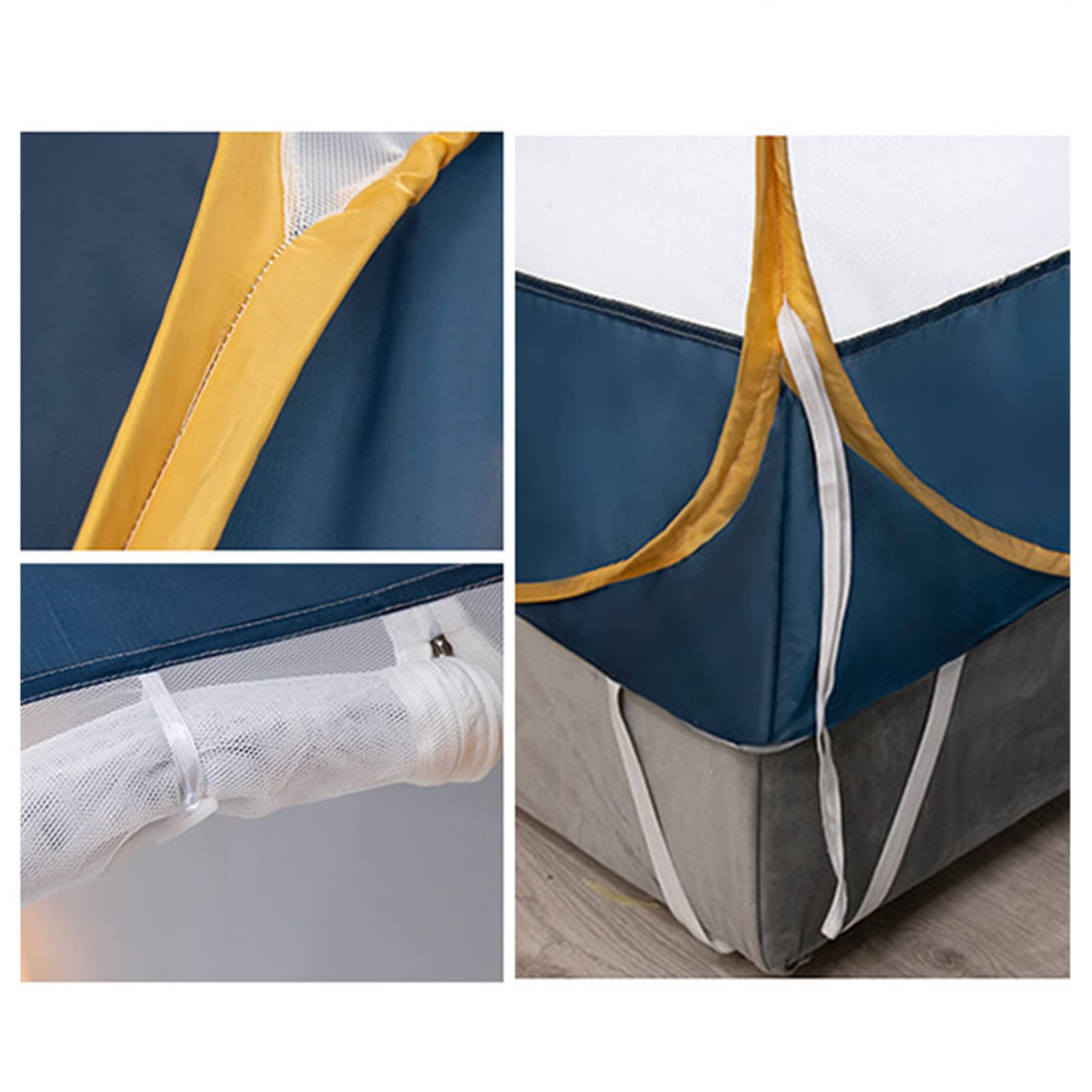 Breathable Mosquito Net Canopy for King/Queen/Full Size Beds - Premium Mosquito Tent for Adults, Camping & Home Use - Durable Bed Mosquito Netting for Indoor & Outdoor Protection