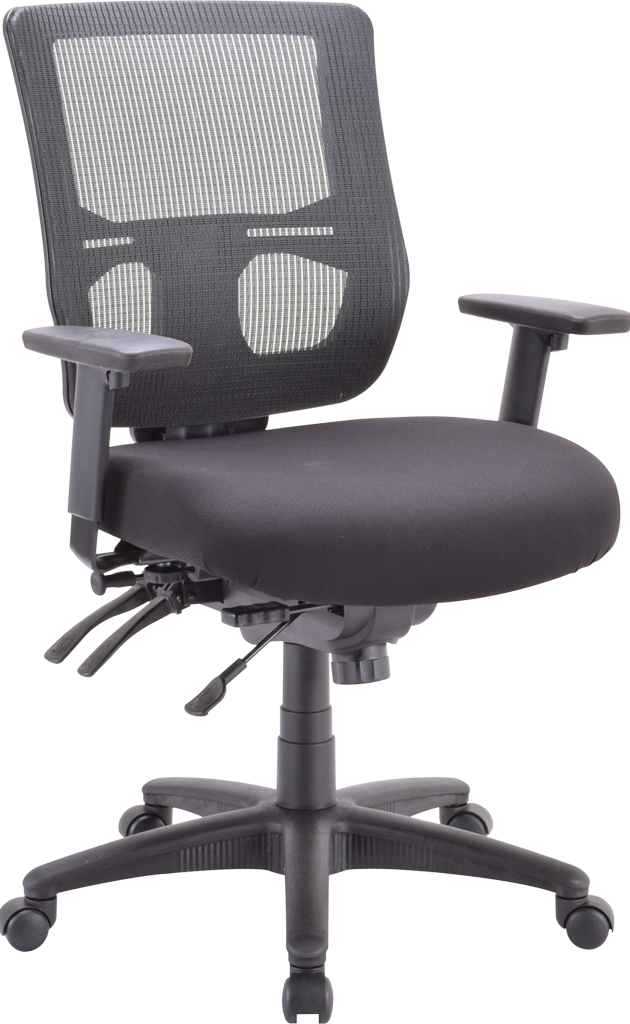 Eurotech Apollo II Multi-Function Mid Back Office Chair MFST5455 - Ergonomic Adjustable Desk Chair for Home & Office Workspace