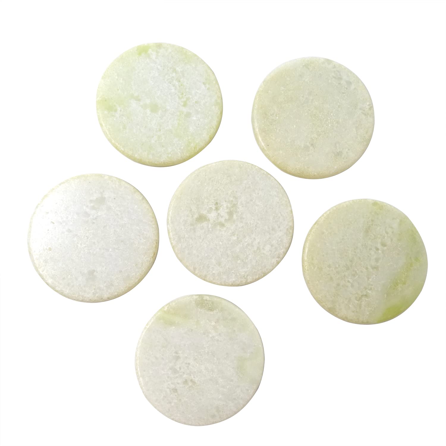 6PCS Round Jade Stone Eyelash Extension Stands & Holders - Durable Fake Eyelash Bases for Professional Lash Artists | Perfect for Salon, Spa & Home Use