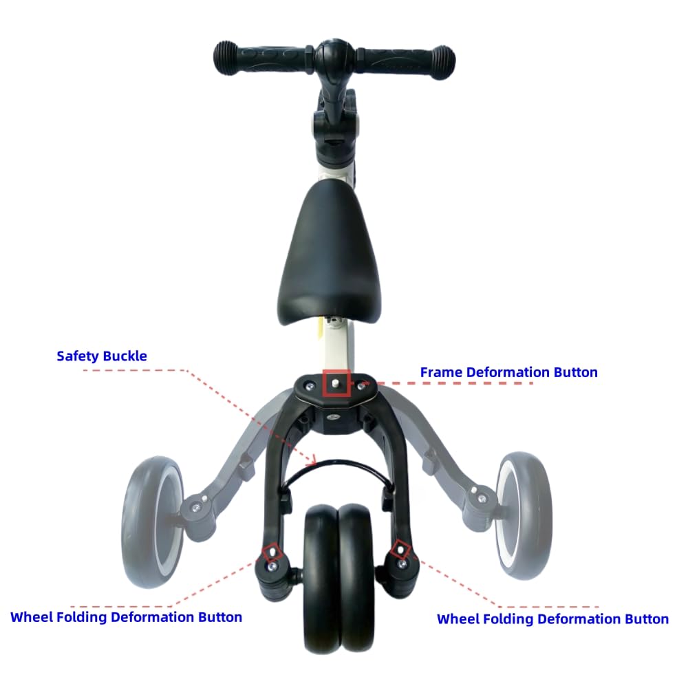 6-in-1 Convertible Toddler Bike for 1-5 Year Olds - Baby Walker to Balance Bike & Tricycle with Removable Pedals - Includes Safety Helmet for Boys & Girls - Perfect for Indoor Play, Backyard Riding & Early Cycling Training