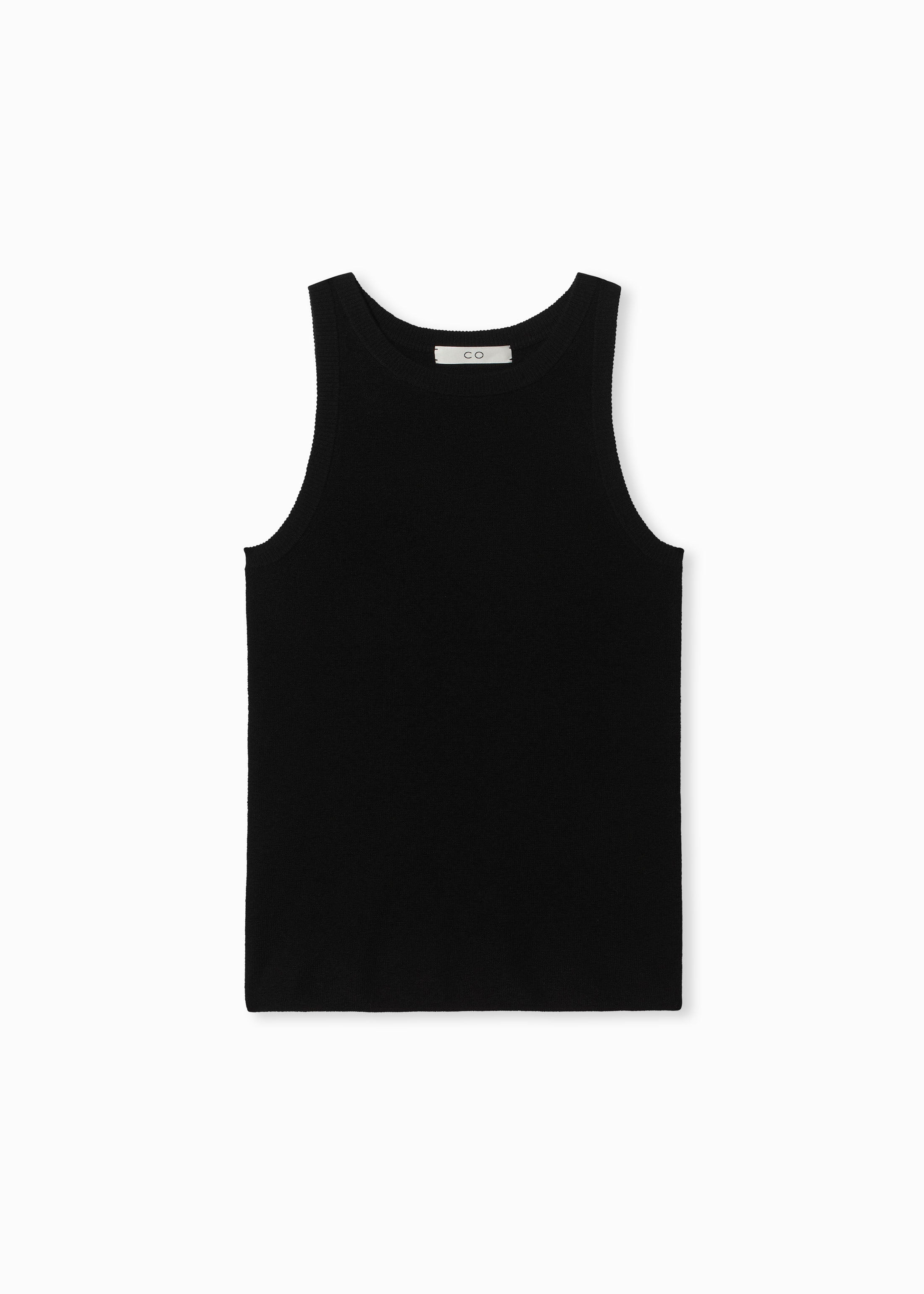 Luxury Black Cashmere Sporty Tank Top for Women - Perfect for Yoga, Running & Casual Wear