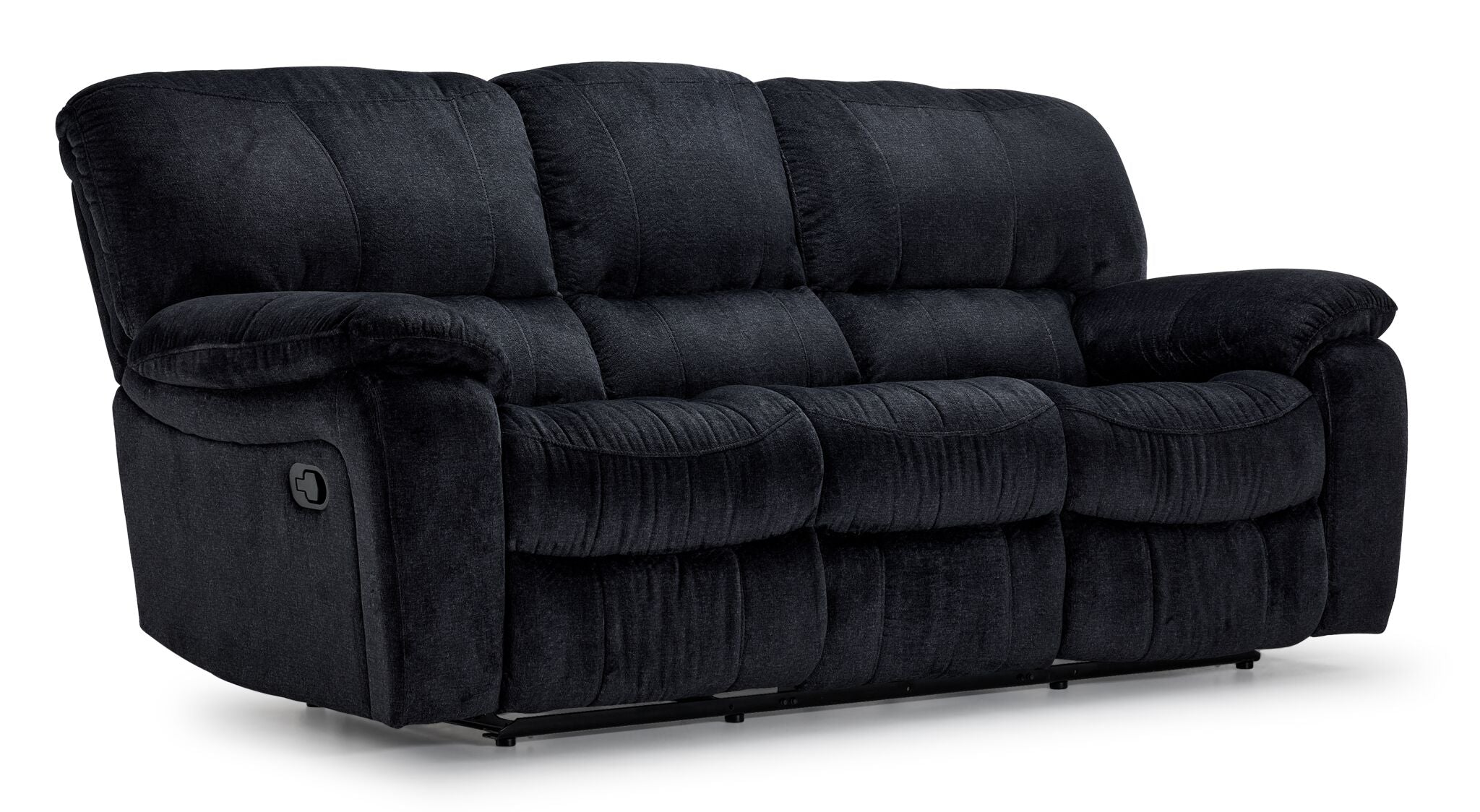 Premium Burma Reclining Sofa - Graphite Gray Fabric - Modern Comfort for Living Room, Home Theater & Relaxation Spaces