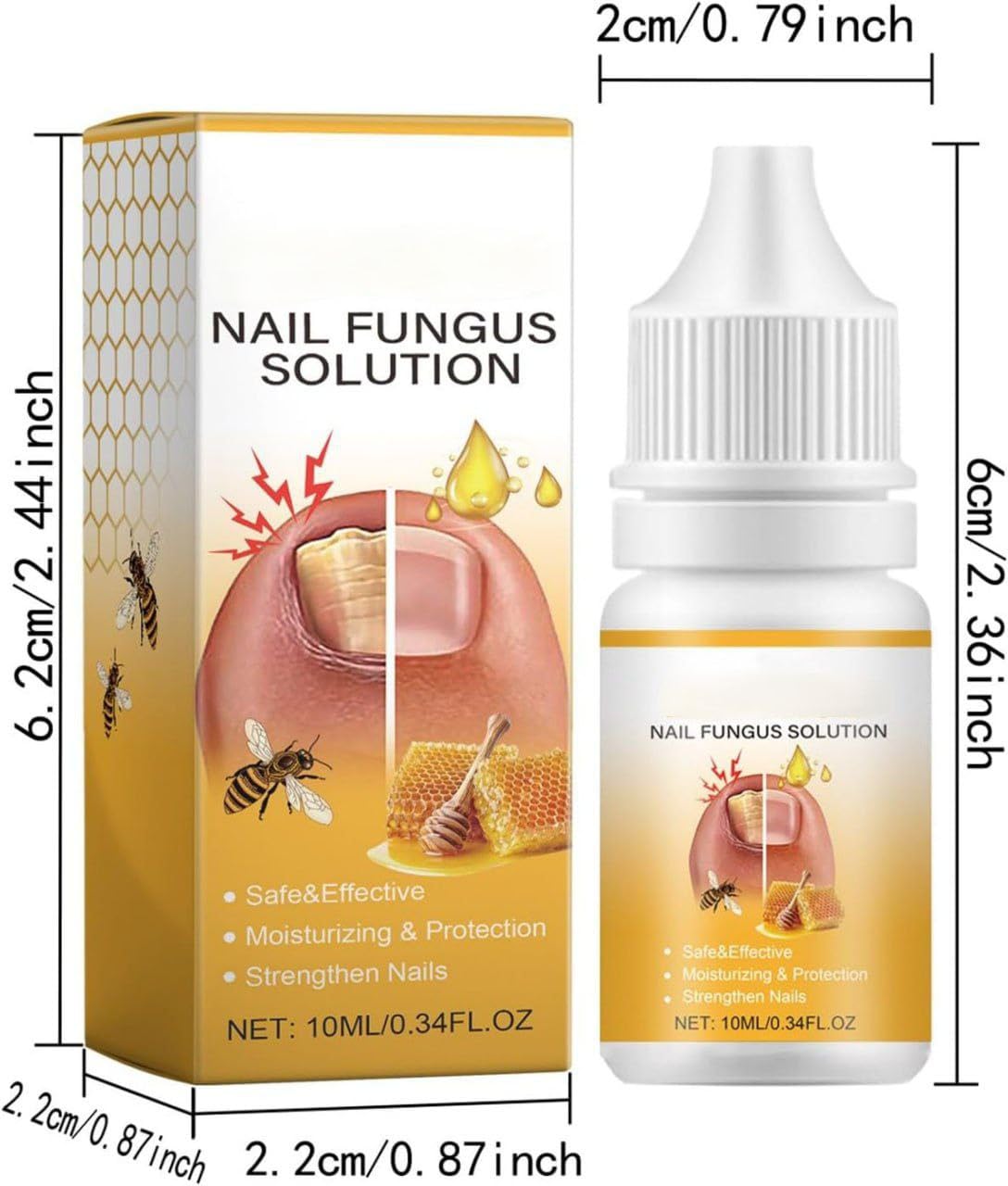RIDOY Bee Venom Nail Soothing Solution & Serum for Nail Growth & Repair - Treats Thick, Broken & Discolored Nails, Restores Healthy Nails - Perfect for Manicures, Pedicures & Nail Care Routines