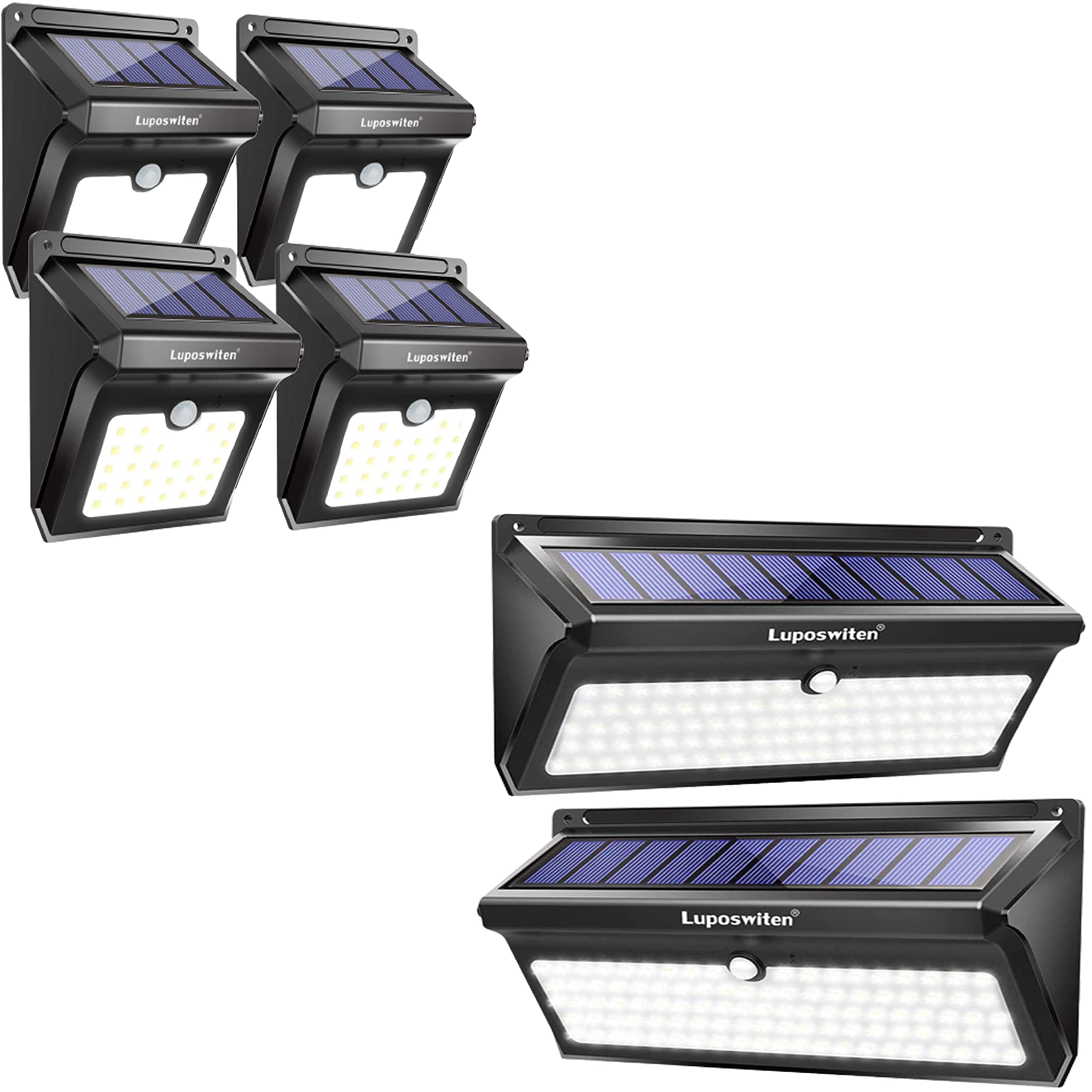28LED Solar Lights Outdoor (4 Pack) - 100LED Solar Lights for Garden (2 Pack) - Waterproof Solar Powered Lights for Pathway, Yard, Patio, and Landscape Decoration