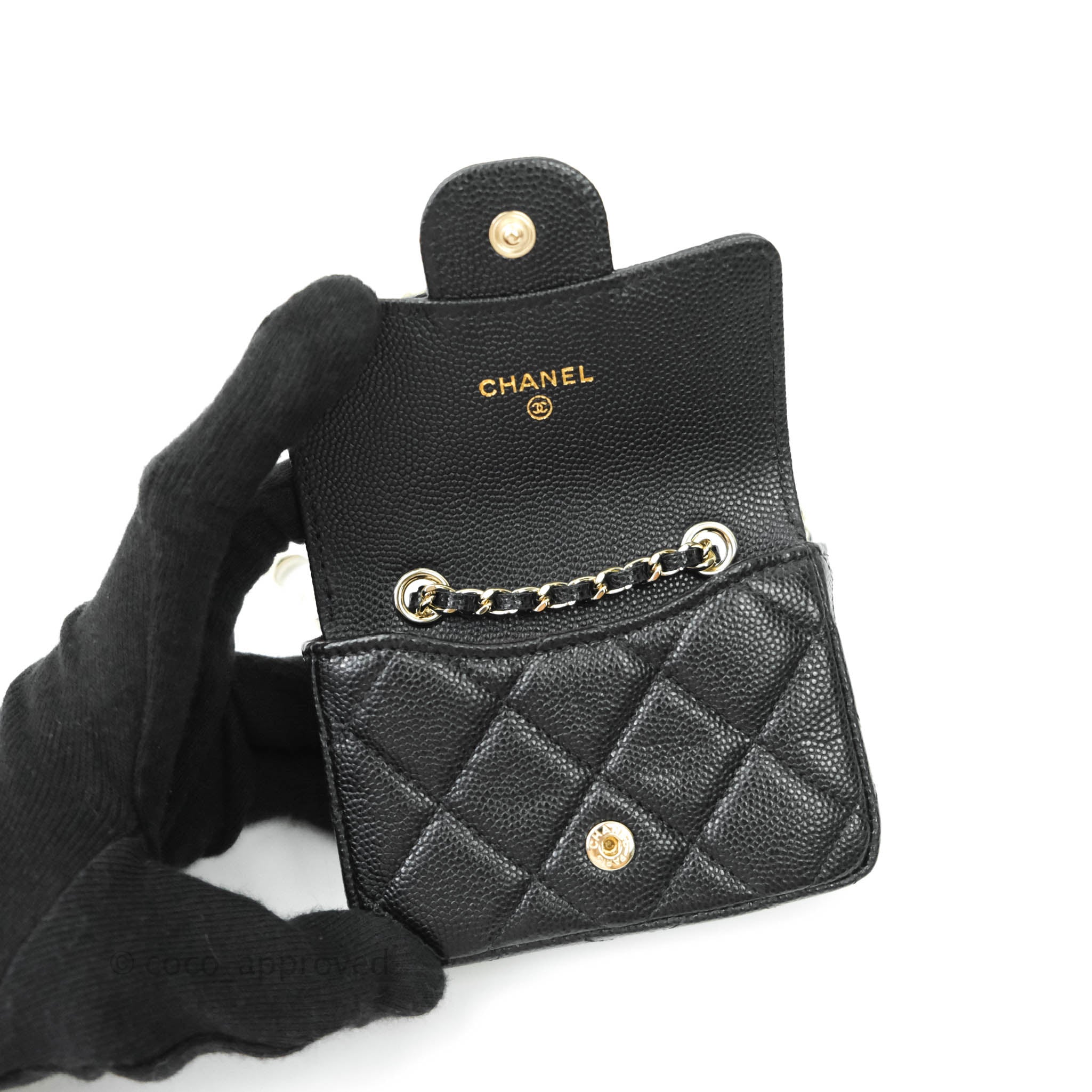 Chanel Classic Flap Belt Bag in Black Caviar Leather with Gold Hardware - Luxury Crossbody Bag for Women, Perfect for Everyday Wear & Special Occasions