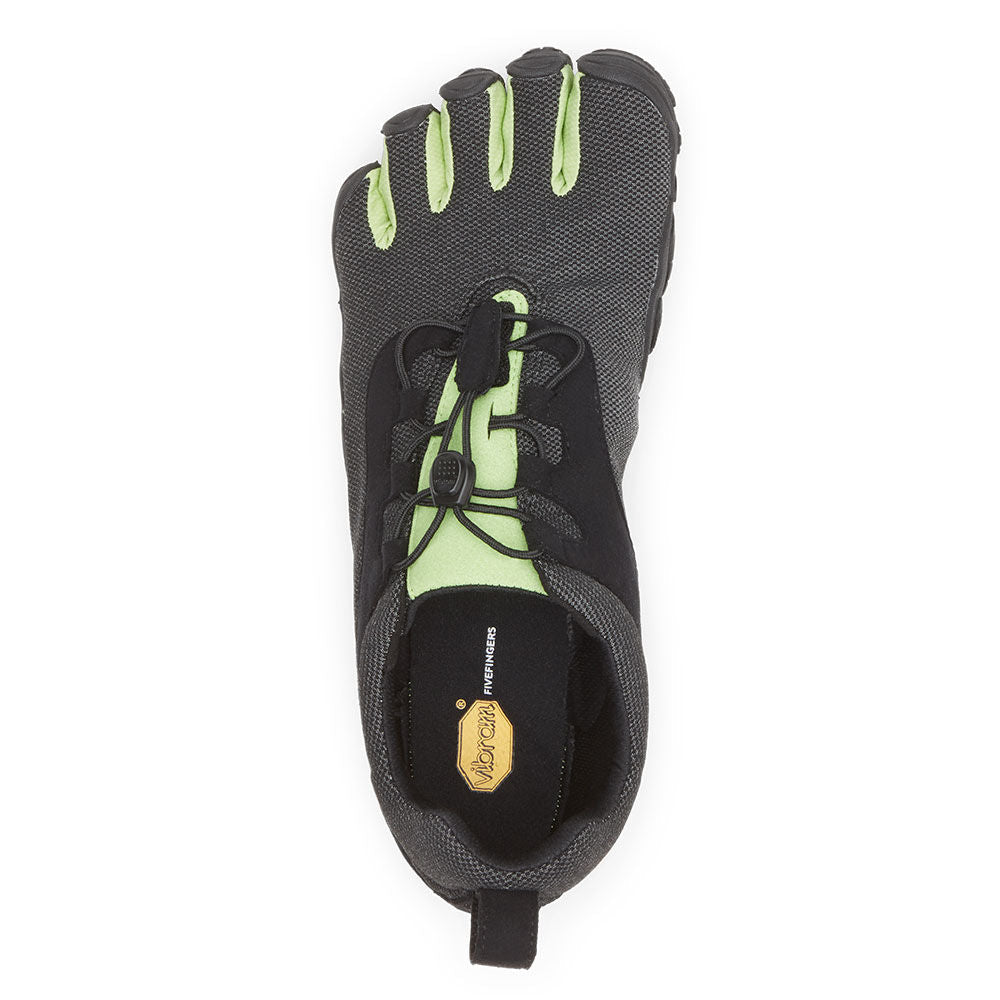 Vibram Women's V Run Retro Running Shoes - Black Green Black | Lightweight & Breathable for Trail Running, Jogging & Outdoor Fitness