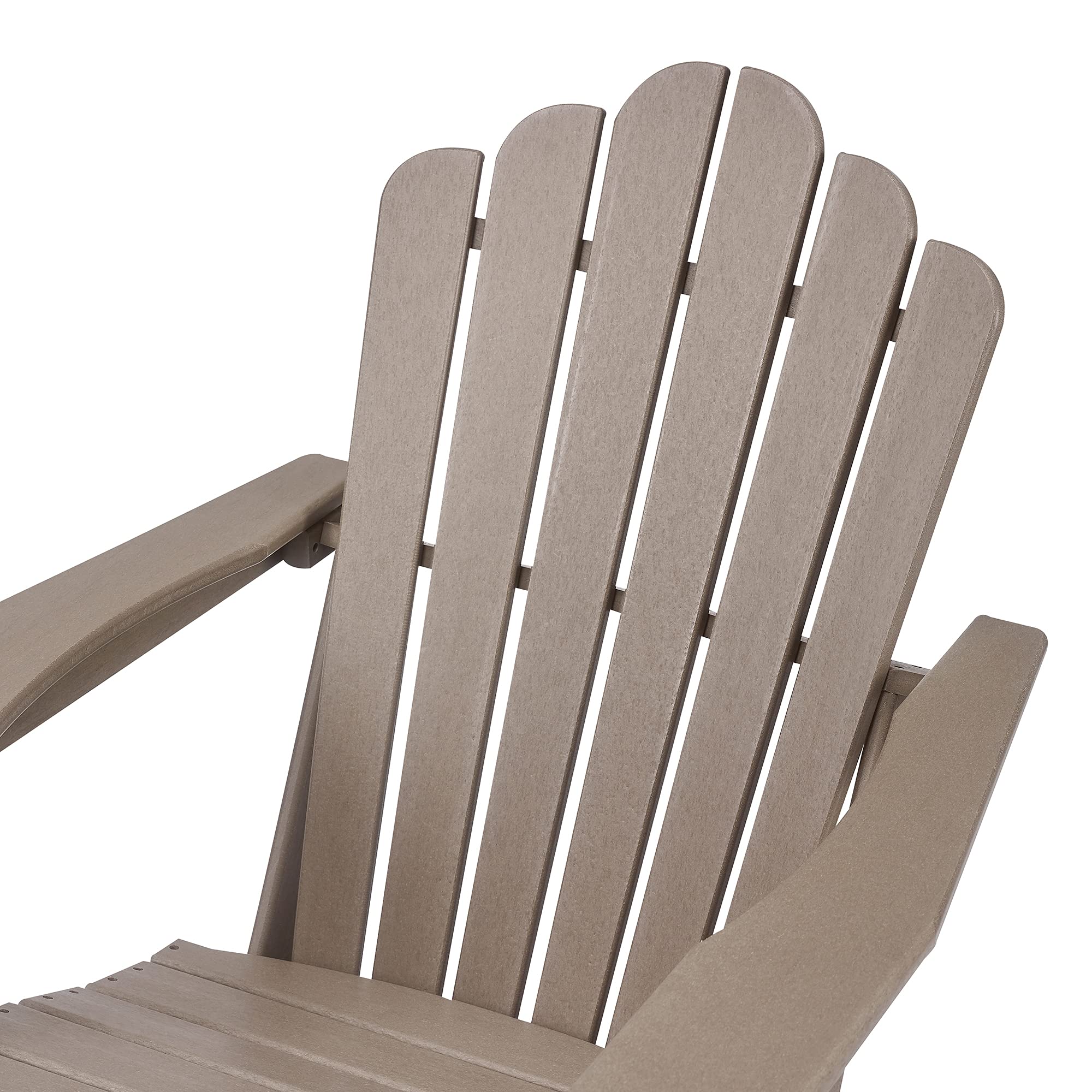 Premium Weather-Resistant Adirondack Chair - Heavy Duty Outdoor Patio Furniture for Yard, Garden, Deck & Backyard - Perfect for Relaxing, Sunbathing & Lounging (Brown, Set of 1)