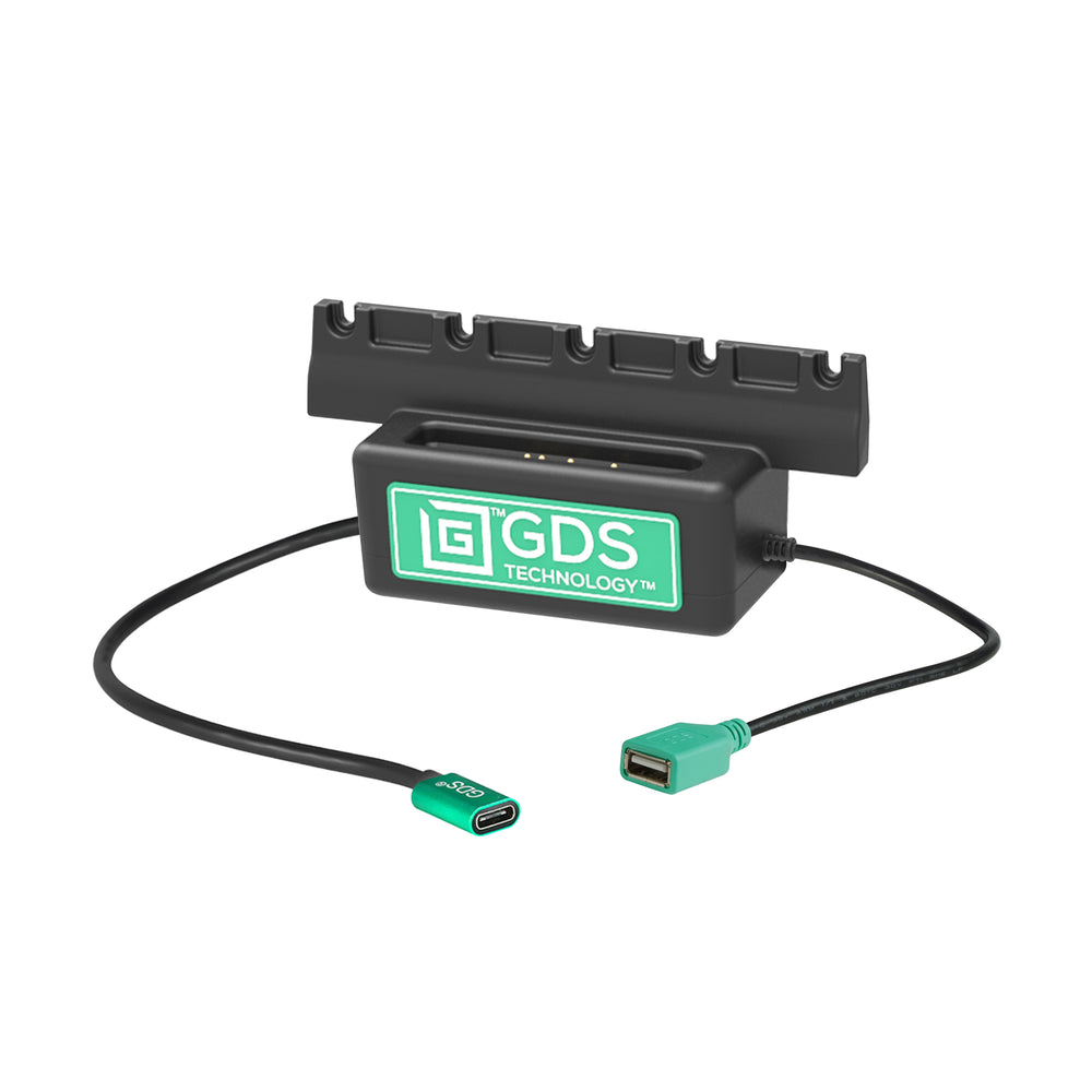 GDS® Power + Single USB A Dock Cup for IntelliSkin® Next Gen Tablets - Fast Charging Station with USB Port (RAM GDS DOCK V10PDU) - Perfect for Office, Home & Travel Use