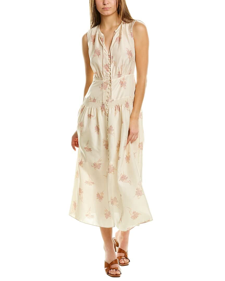 Rebecca Taylor Women's Sleeveless Floral Print Dress - Elegant Summer Cocktail Party & Garden Wedding Guest Outfit