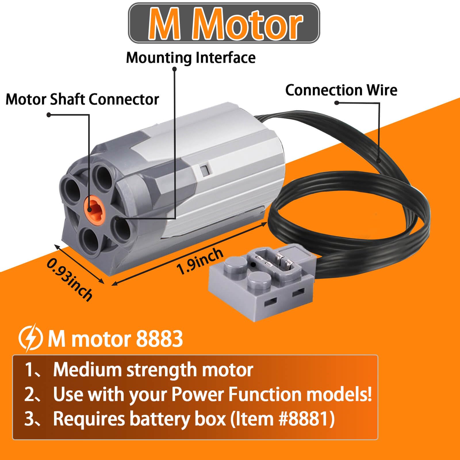 5-in-1 LEGO-Compatible Motor Kit with Remote Control - Includes Battery Box, Engine Parts, Controller, Steering Servo & Building Gears | Perfect for LEGO Technic Projects, Robotics Kits & STEM Education