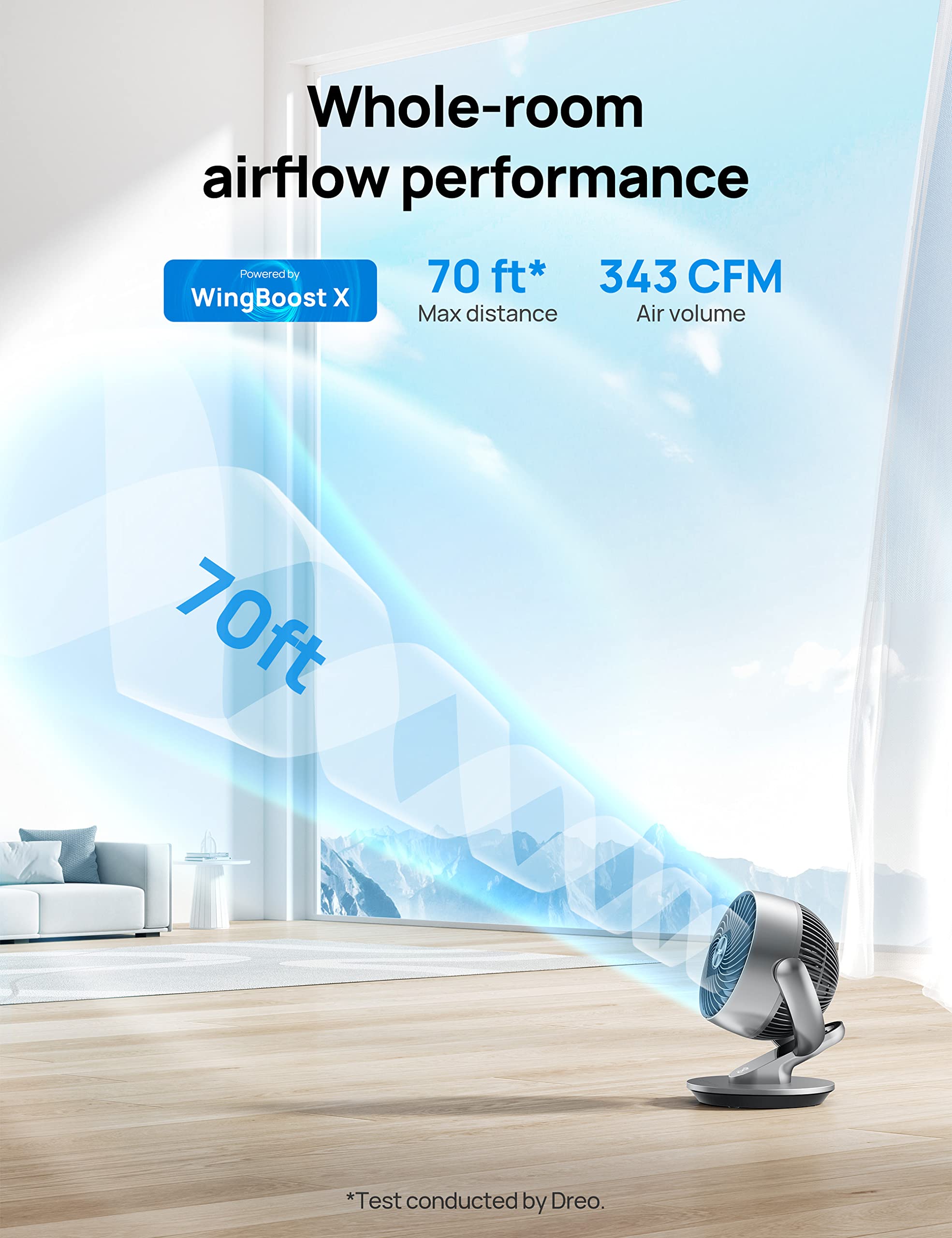 Dreo Smart Table Fan with Oscillating Base - Quiet Cooling Fan for Bedroom, Office & Home Use | Perfect for Desk, Nightstand & Workspace