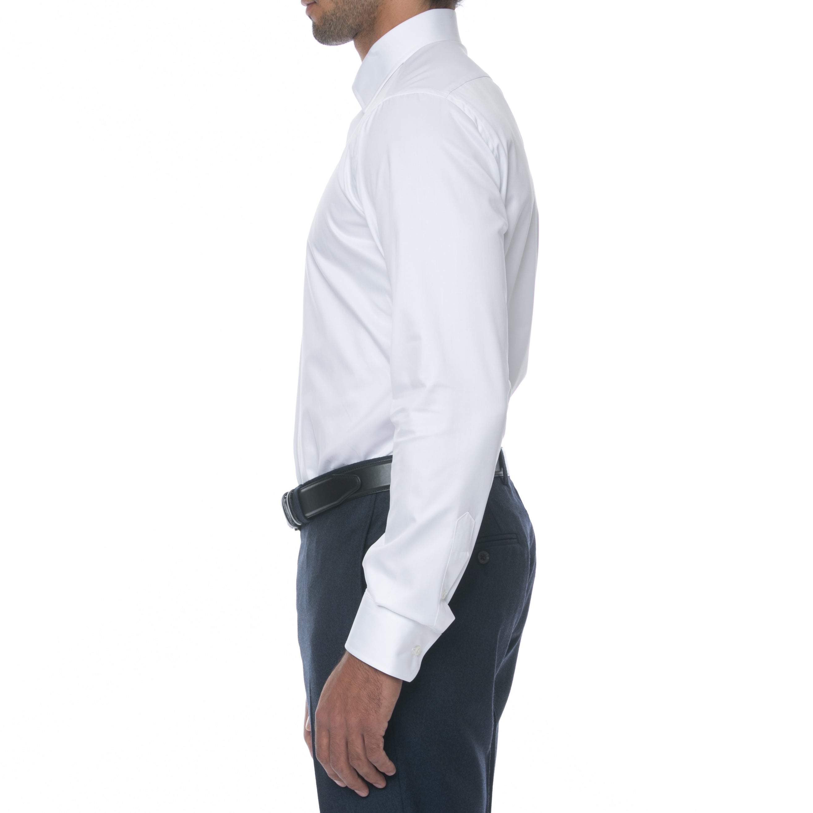 White K3 Continental Collar Cotton Dress Shirt for Women - Elegant Office Wear & Formal Occasions