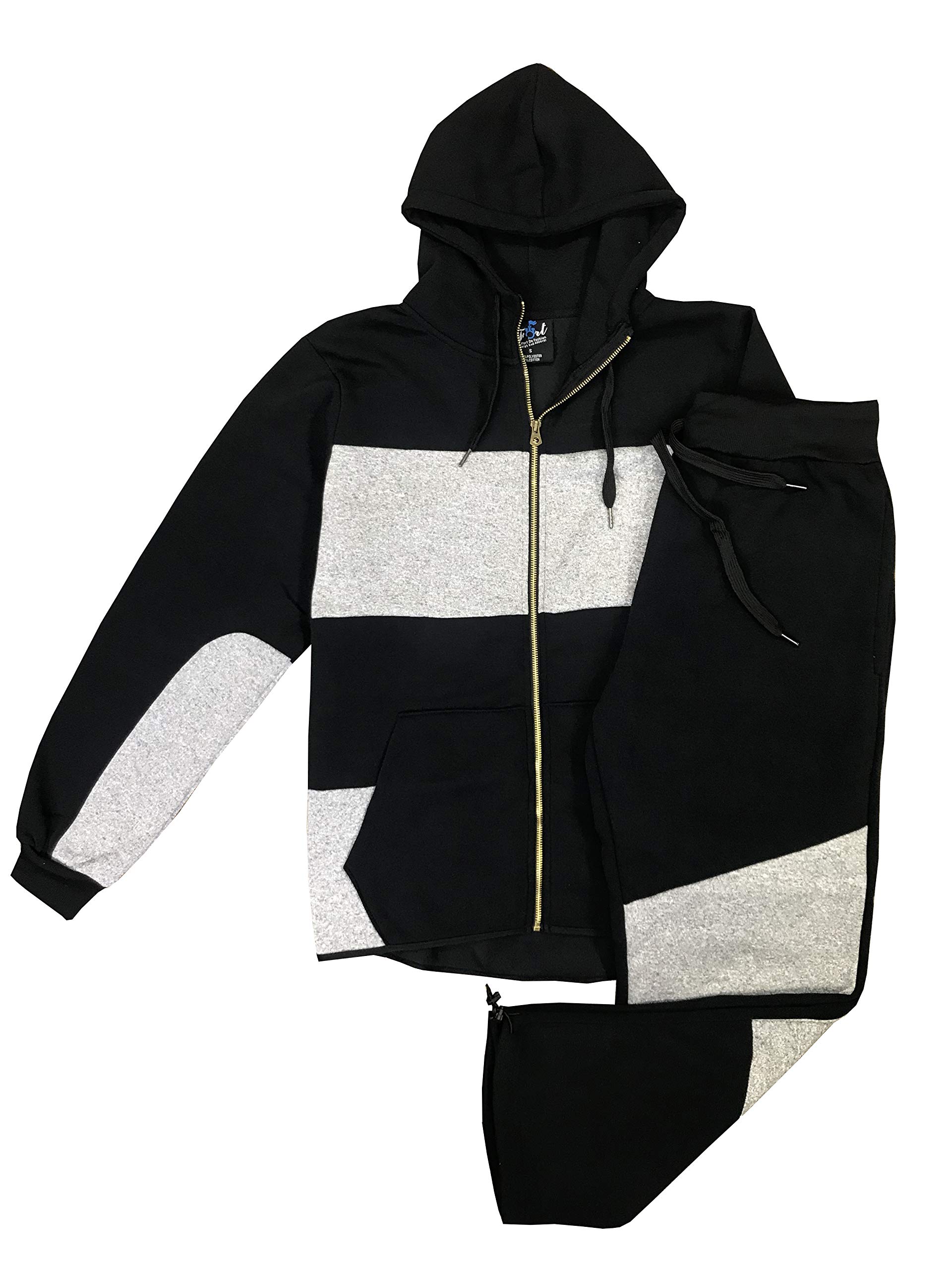 Men's Winter Activewear Fleece Sweatsuit - Warm & Stylish Gym Outfit for Running, Hiking & Outdoor Activities