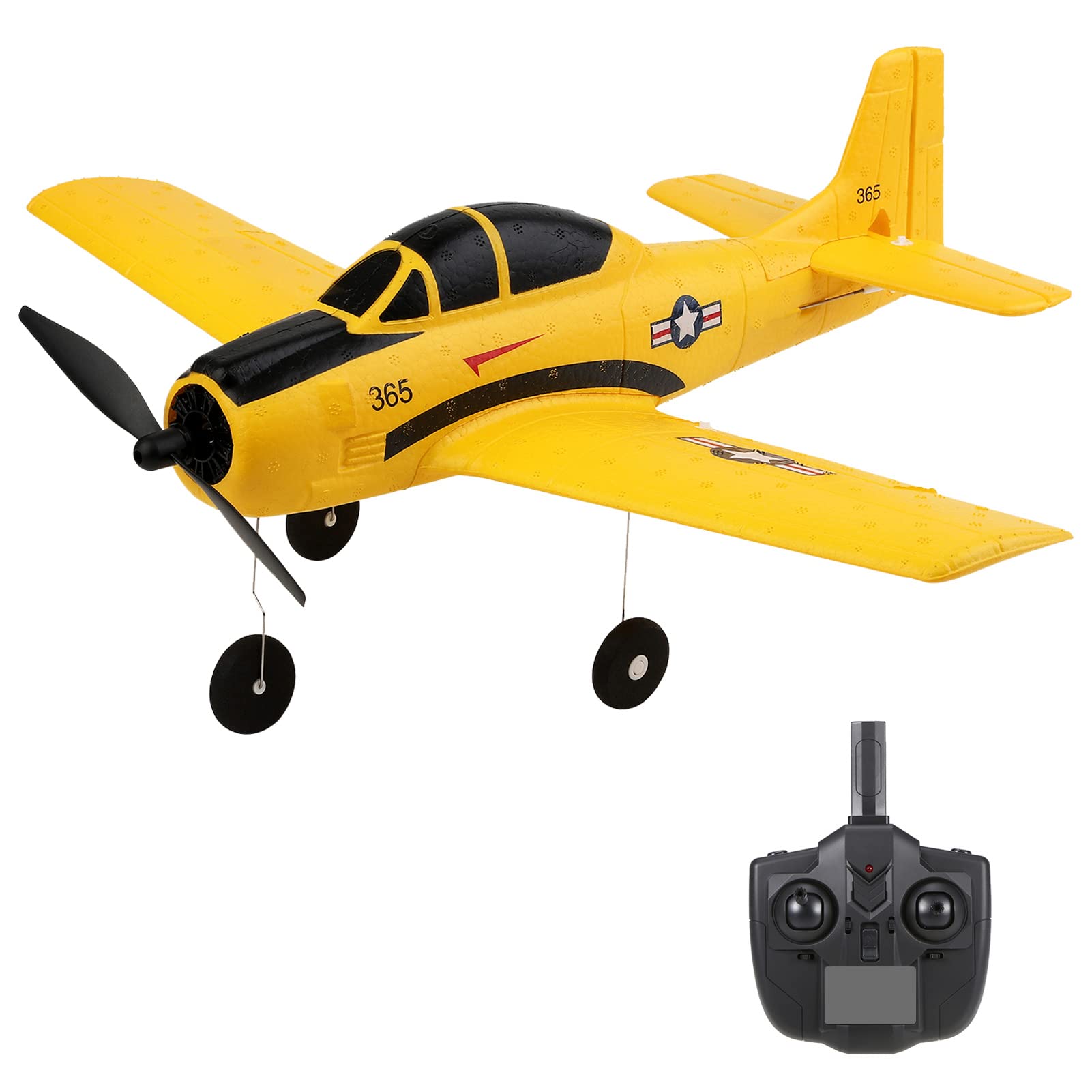 GoolRC WLtoys A210 2.4Ghz 4 Channel RC Airplane with 6 Axis Gyro - Ready to Fly Remote Control Aircraft for Adults & Beginners - Outdoor Hobby, Backyard Flying, Birthday Gift, STEM Learning Toy