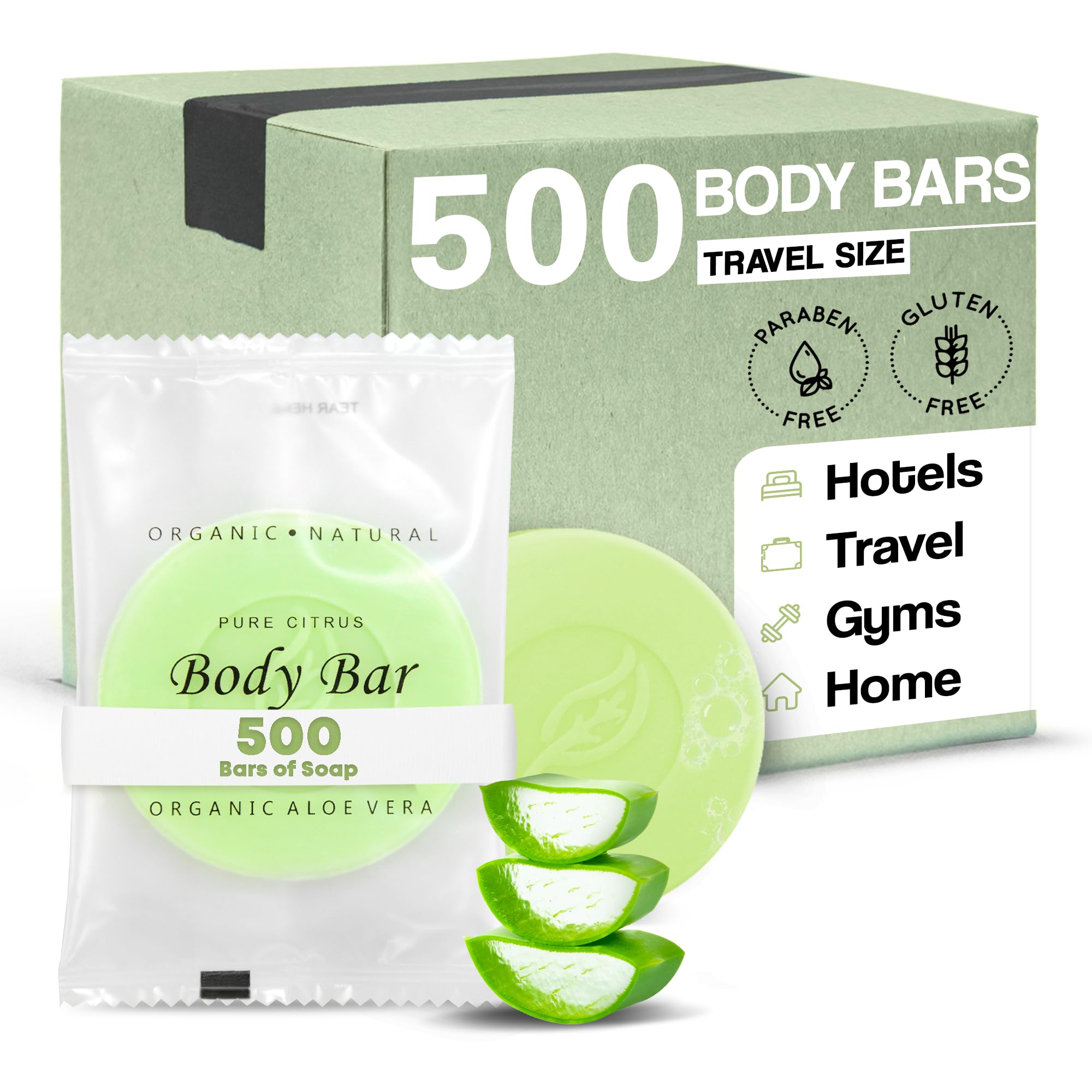 Travel Size Bar Soap - 1 oz Bulk Pack (Case of 500) | Hotel Amenities, Guest Soap, Mini Soap for Travel, Gym, Camping & Hospitality Use