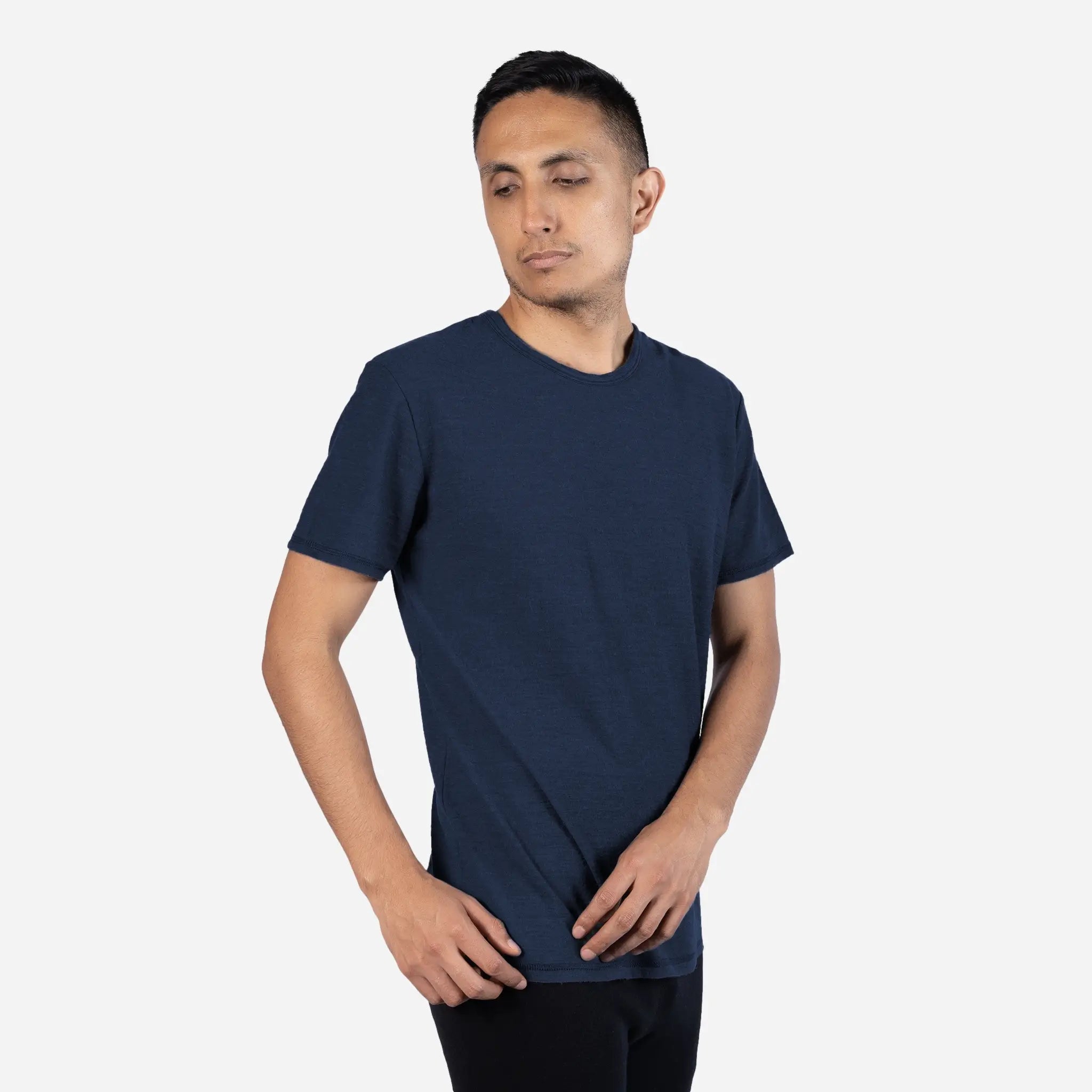 Men's Alpaca Wool Hiking T-Shirt - 160 Ultralight Relaxed Fit for Outdoor Adventures & Travel