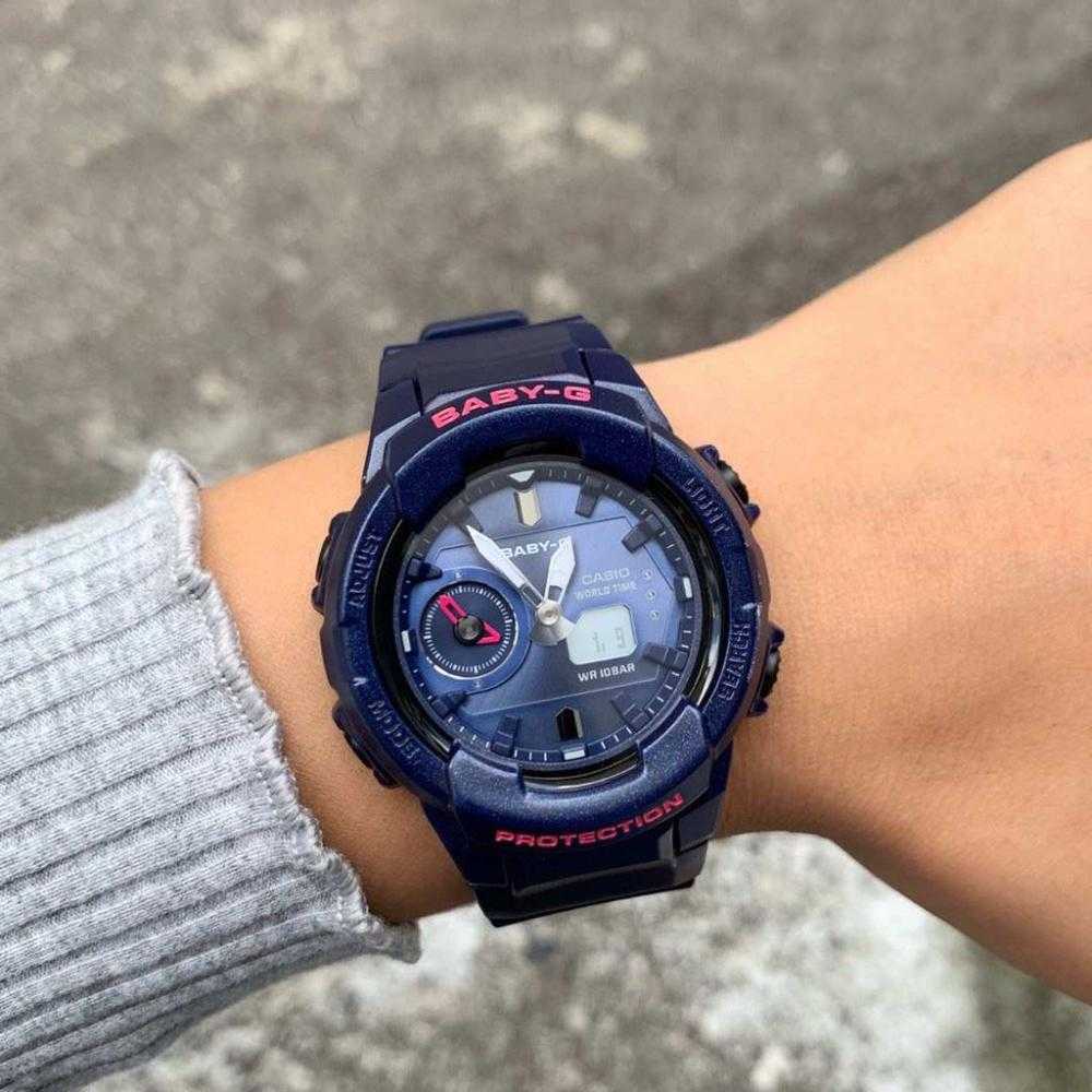 CASIO BABY-G BGA-230S-2ADR Digital Quartz Watch for Women - Blue Resin Band, Shock Resistant, Water Resistant - Perfect for Sports, Fitness & Outdoor Activities