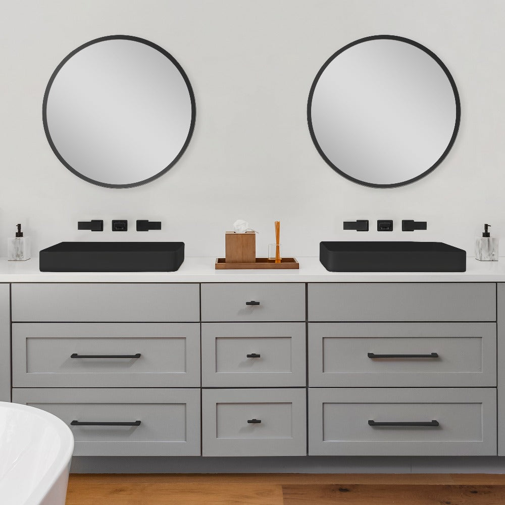 ZLINE Bliss Wall Mount Bathroom Faucet in Matte Black - Modern Matte Black Wall-Mounted Bathroom Sink Faucet with High Arc Spout for Bathroom Vanity, Powder Room, and Guest Bathroom (BLS BFW MB)