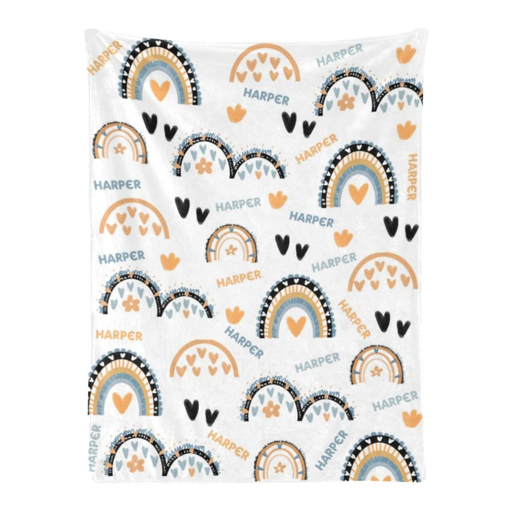 Personalized Woodland Baby Blanket for Boys & Girls - Custom Name Receiving Blanket - Soft Unisex Nursery Decor for Newborns - Perfect for Baby Showers, Christenings & Nursery Room Decor