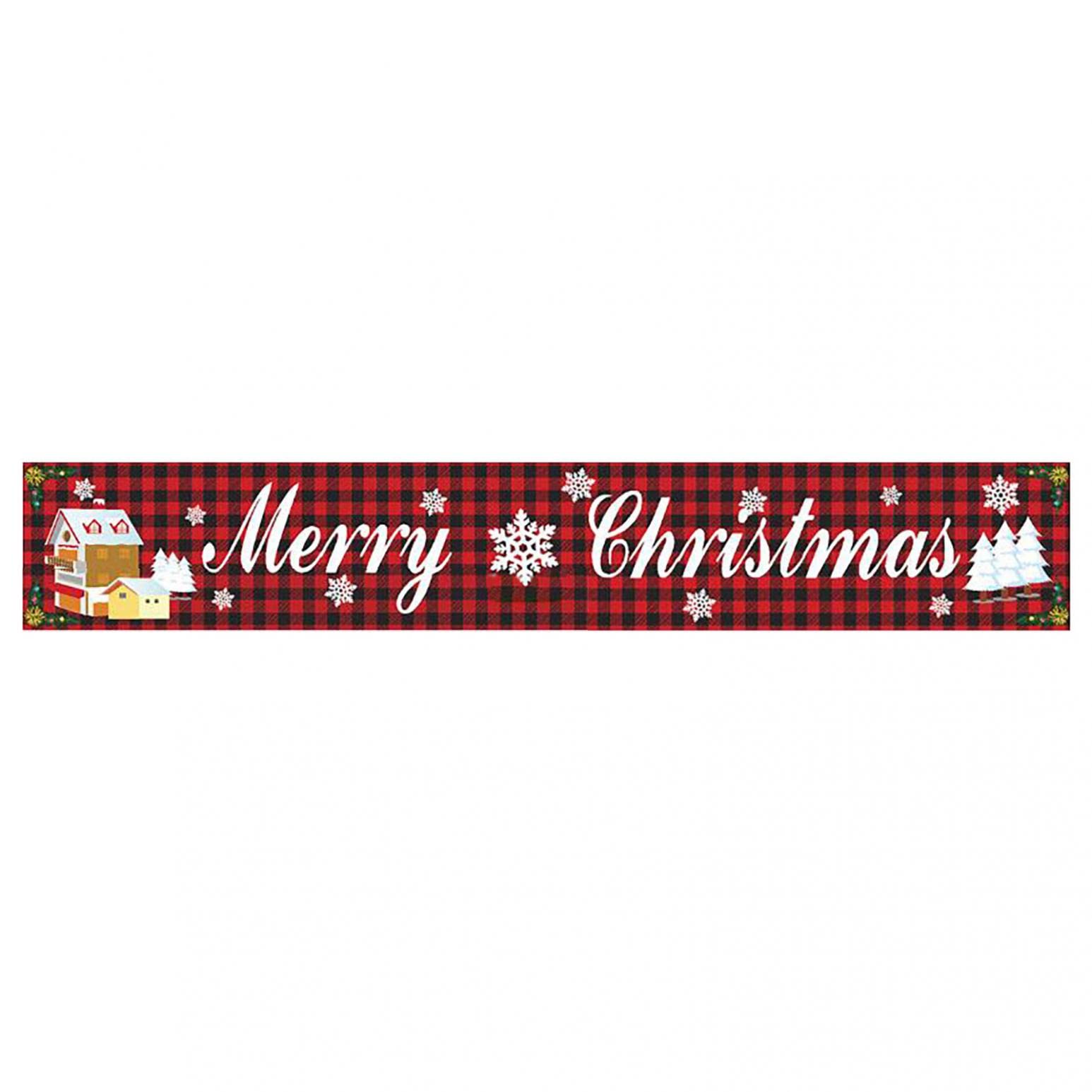 2021 Best Christmas Outdoor Banner Flag - Merry Christmas Non-Woven Decorative Pulling Flag for Holiday Festival Decorations | Perfect for Yard, Porch, and Party Decor