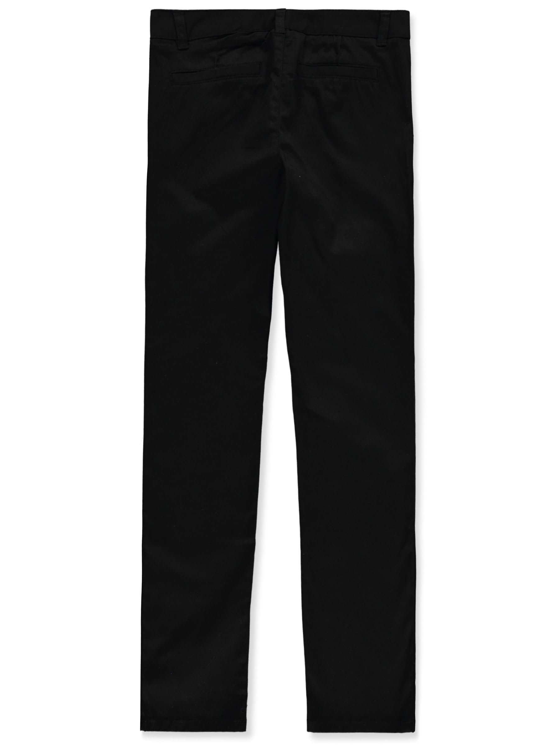French Toast Women's Stretch Twill Straight Leg Pants - Black, Size 16 Junior Girls - Comfortable School Uniform & Casual Wear for Teen Girls